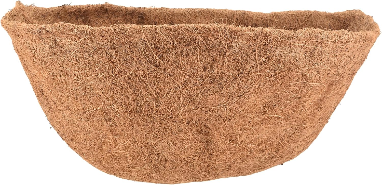 Arcadia Garden Products Extra Durable CB52 18-inch Coco Liner for Half Round Circle Wall Mounted Planters