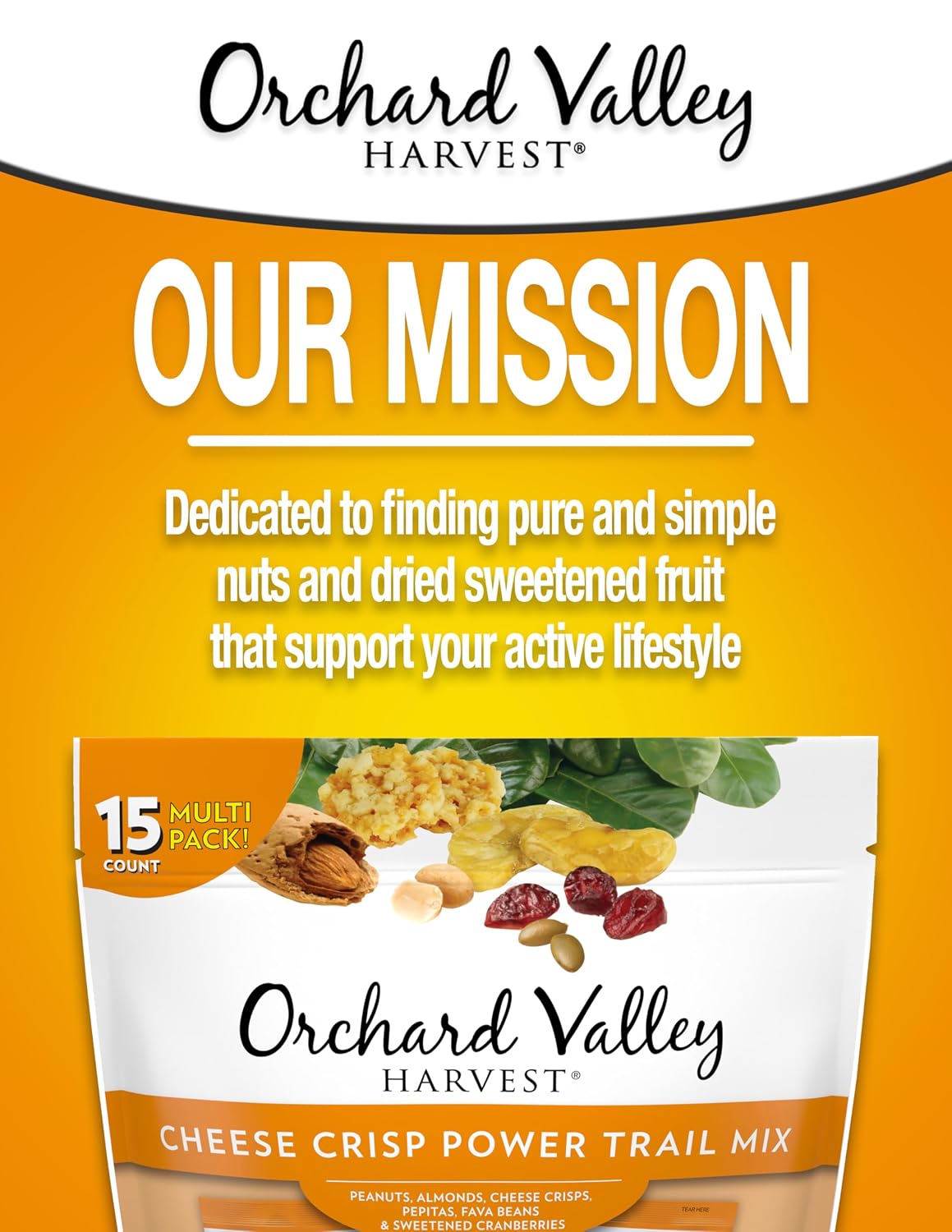 Orchard Valley Harvest Choc Nut Mix Multipack, 1 oz, Pack of 8 | Dark Chocolate Raisins, Almonds & Peanuts, Gluten Free, Stand Up Bag, Non-GMO, 4g Plant Protein, On-The-Go Snack
