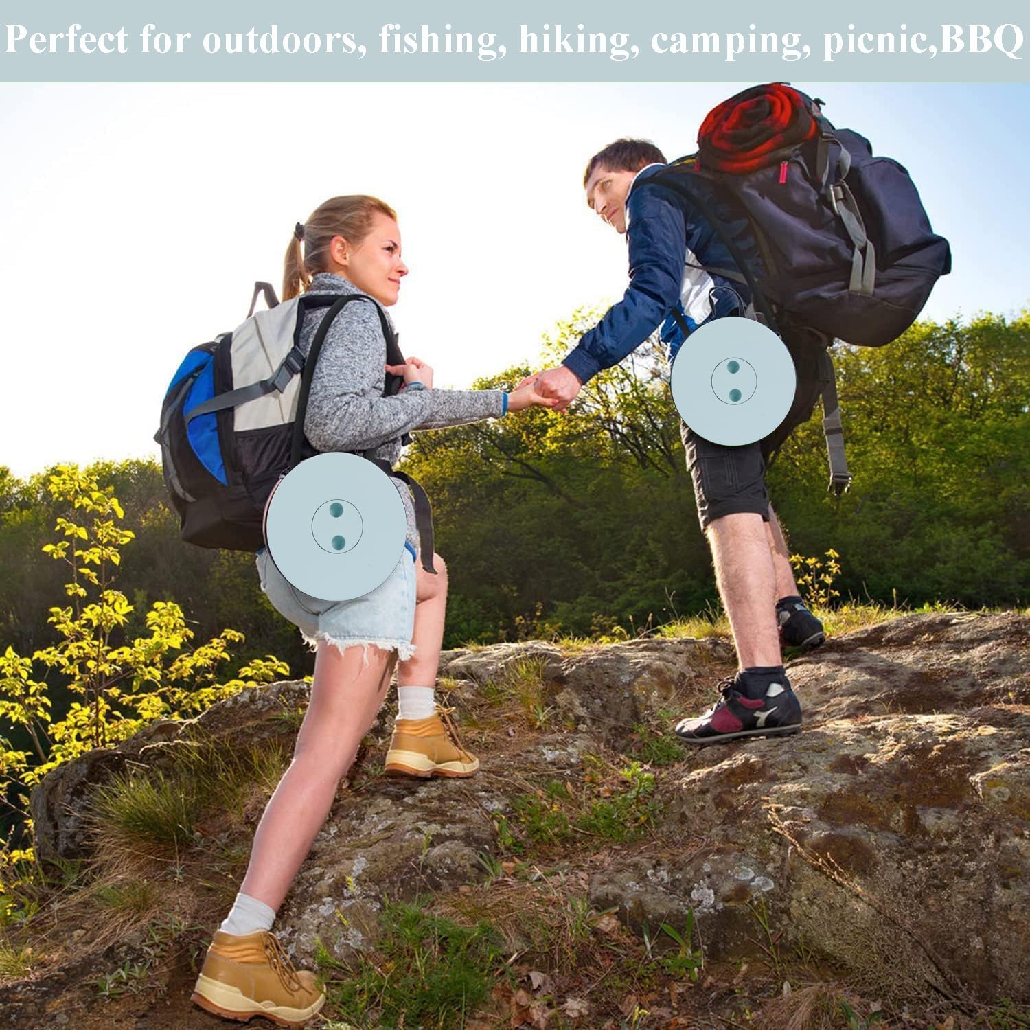 Fishboy Collapsible Stool for Adults, Portable Folding Camping Seat, 400lbs