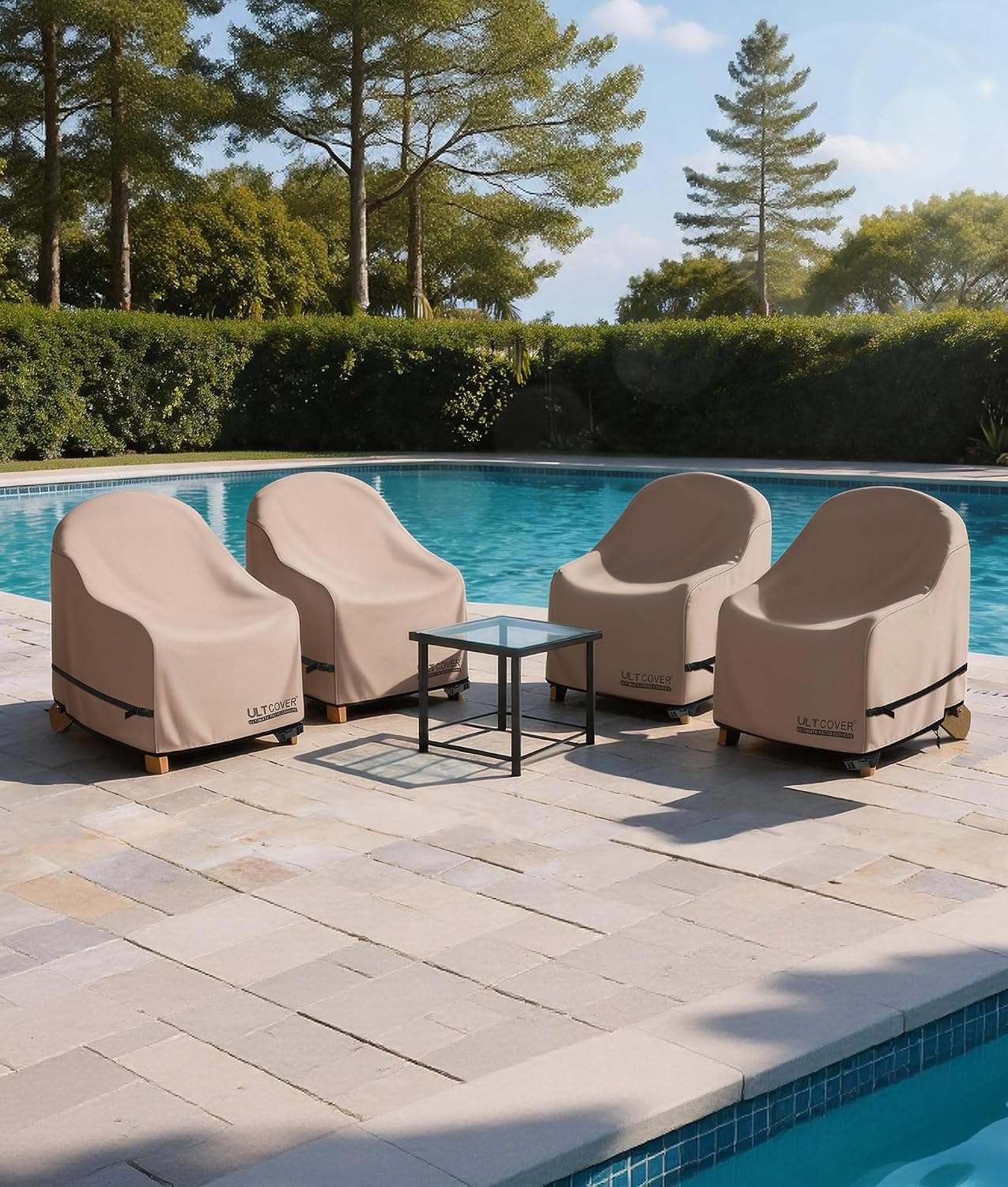 ULTCOVER Waterproof Patio Chair Cover, 35W x 38D x 34H in