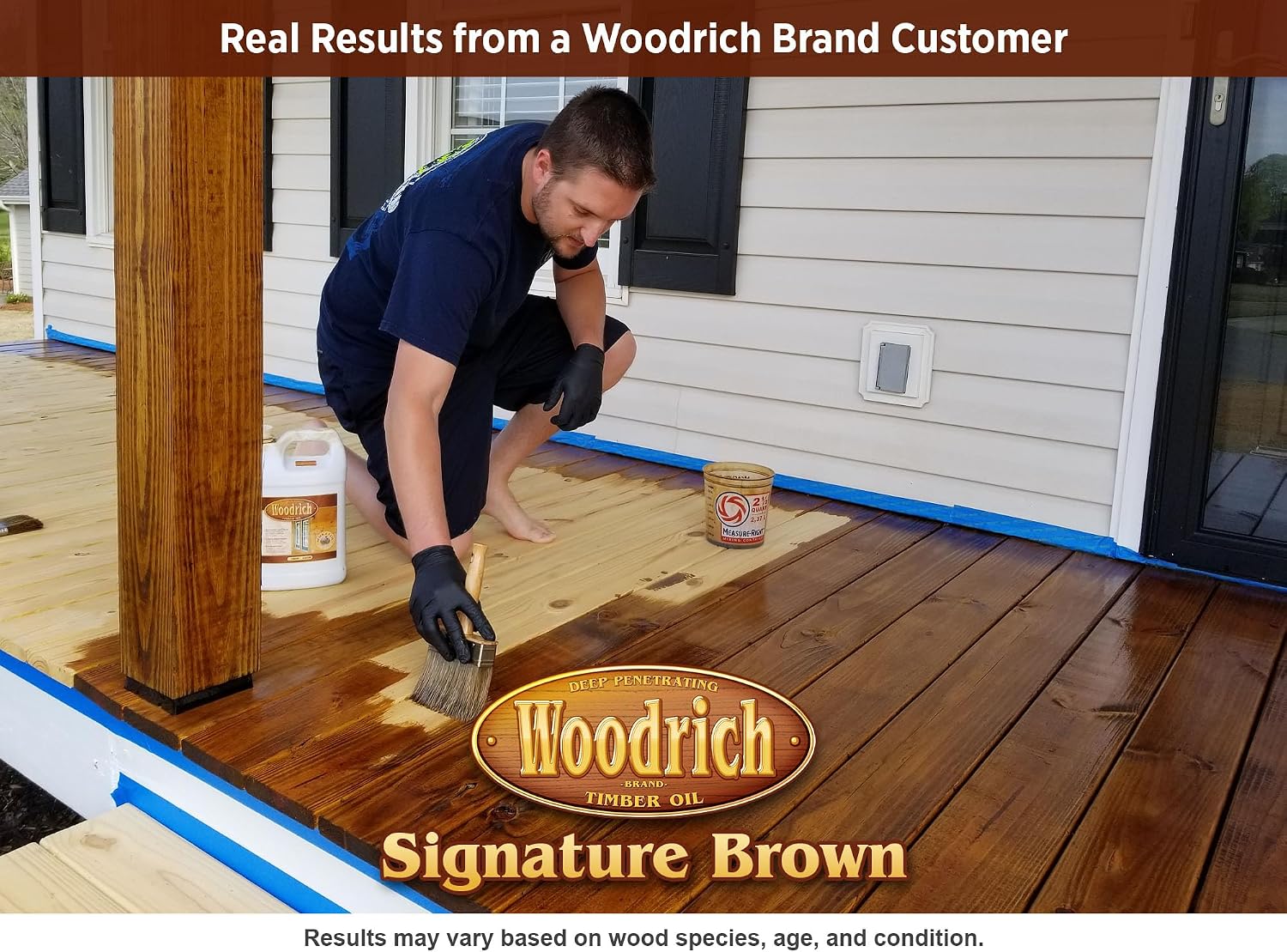 Timber Oil Deep Penetrating Stain for Wood Decks, Fences, Siding, and Log Cabins - 1 Gallon, Western Cedar (Covers 150 sq. ft.)