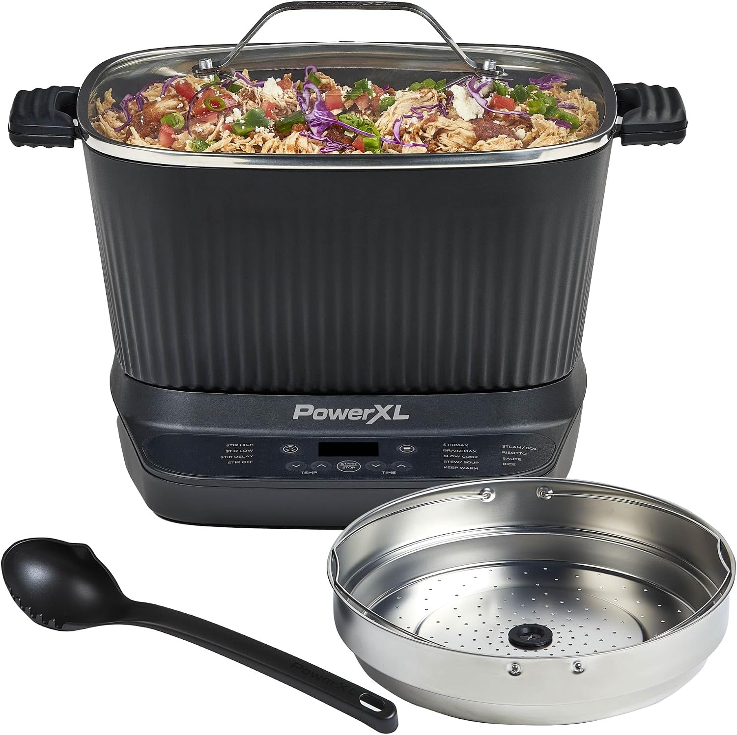STIRMAX PLUS 7.5QT Digital Multi-Cooker with Auto Stir | 9-in-1 multicooker with automatic stirring, sauté, sear and 7.5QT family-size capacity.