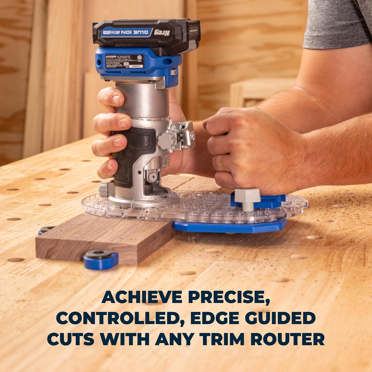 Kreg Trim Router Edge Guide - Precision Router Edge Guide Accessory - Durable Attachment for Accurate Alignment - Fits Most Trim Routers