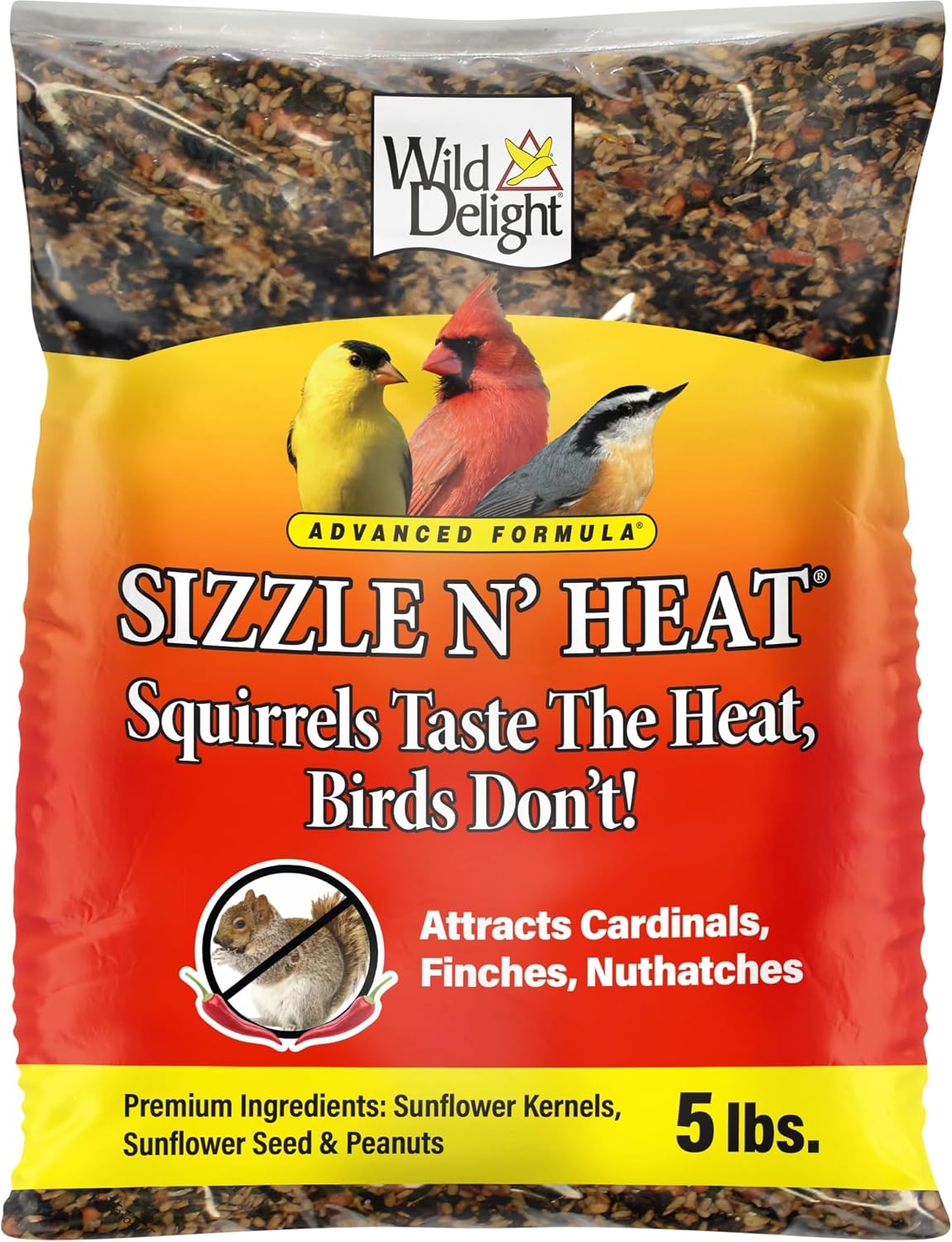 Wild Delight Deck, Porch N' Patio No Waste Bird Food, 5 lb, (374050)