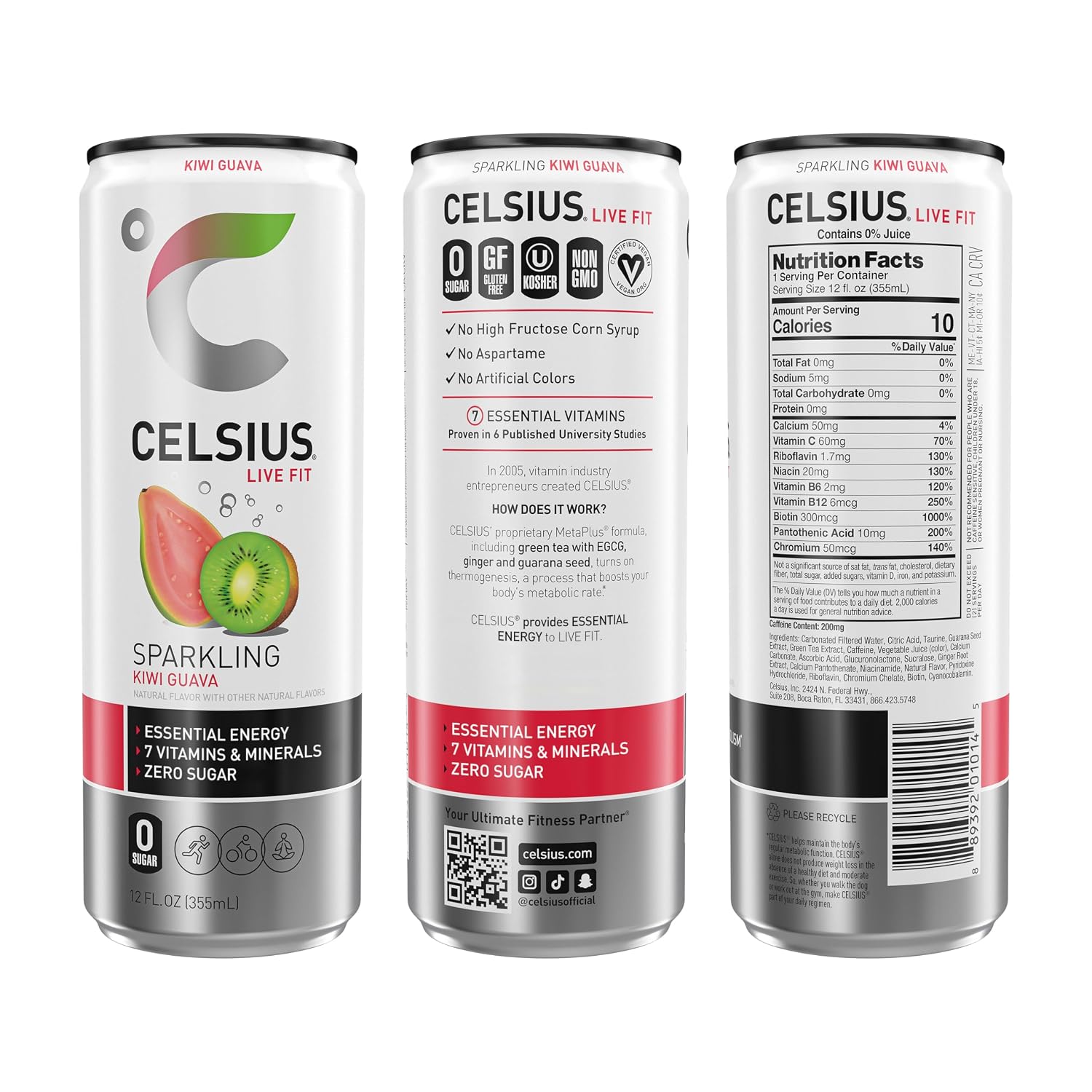 CELSIUS Sparkling Cola, Sugar Free Energy Drink, 12 Fl Oz (Pack of 12)