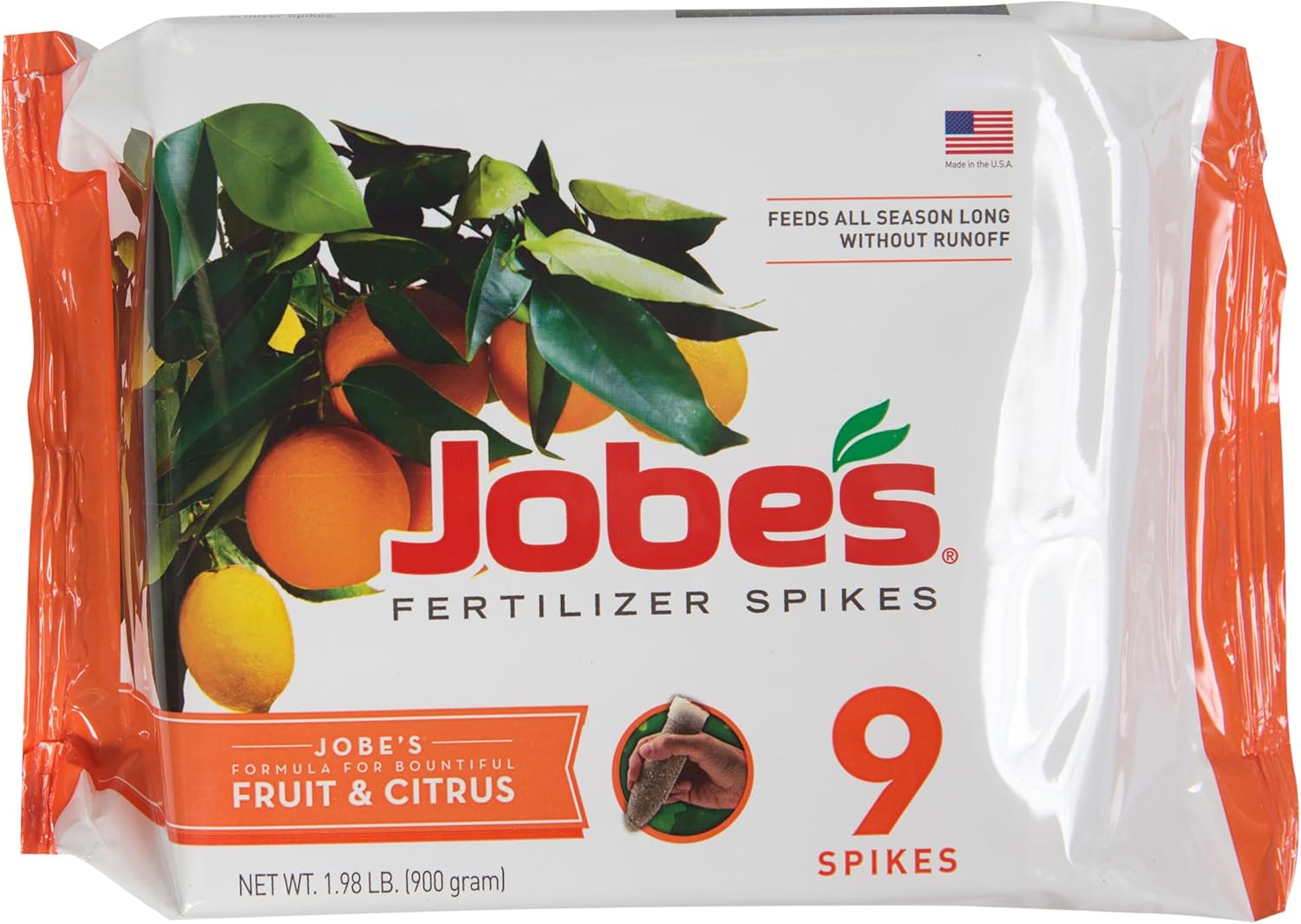 Jobe’s Slow Release Tree and Shrub Fertilizer Spikes, Easy Plant Care for Oak, Maple, Dogwood, Boxwood, and Many More Acid Loving Trees and Shrubs, 9 Count