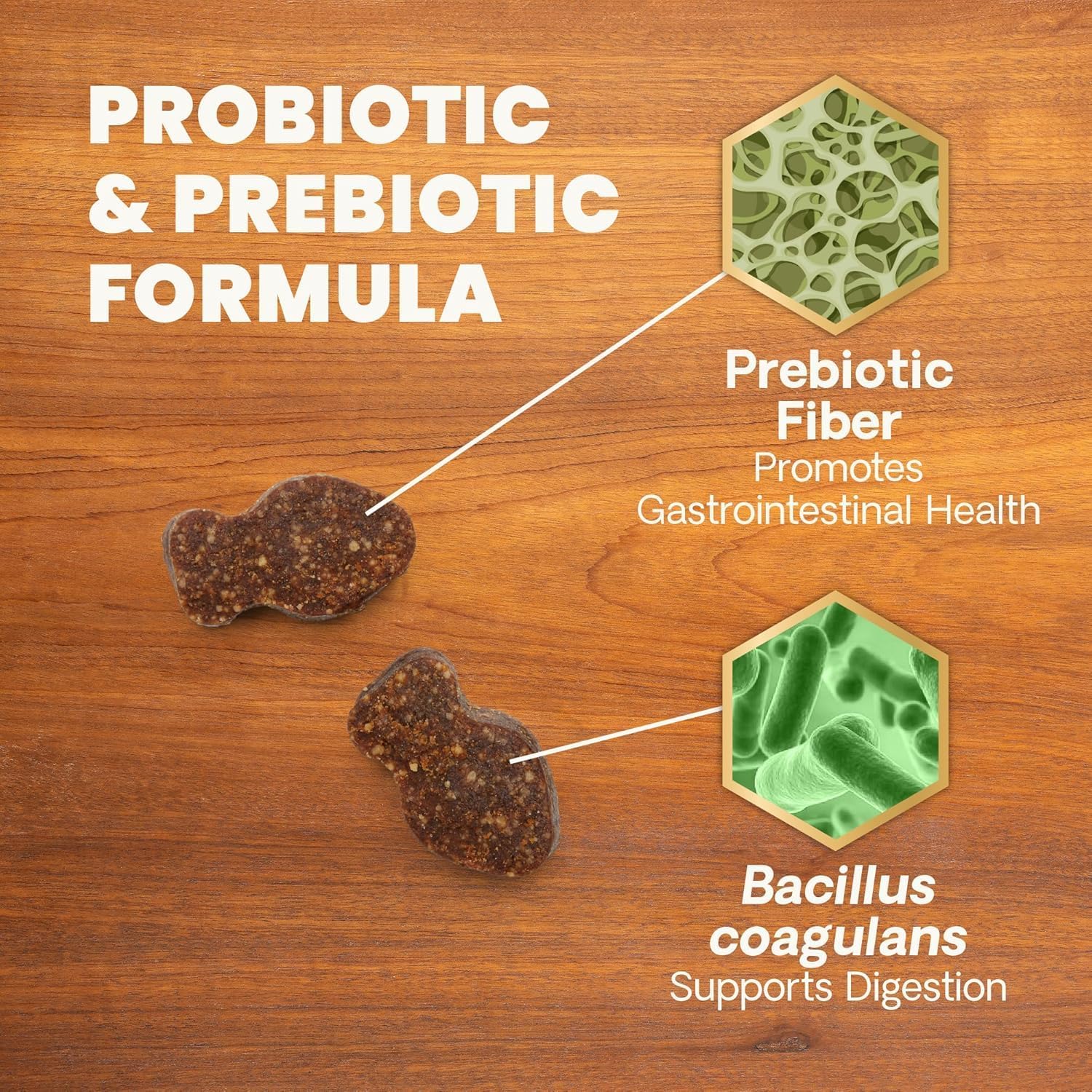 VetriScience Gut Health Chews, Probiotic Everyday Digestive Supplement for Cats, Pet Probiotics for Digestion Support, Gas and Diarrhea