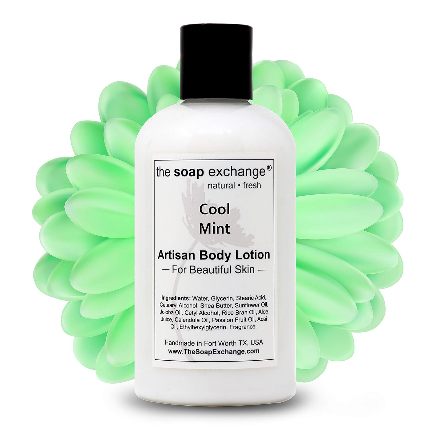 The Soap Exchange Body Lotion - Strawberries & Champagne Scent - Hand Crafted 8 fl oz / 240 ml Natural Artisan Skin Care for Hand, Face, & Body, Moisturize, Hydrate, & Protect. Made in the USA.