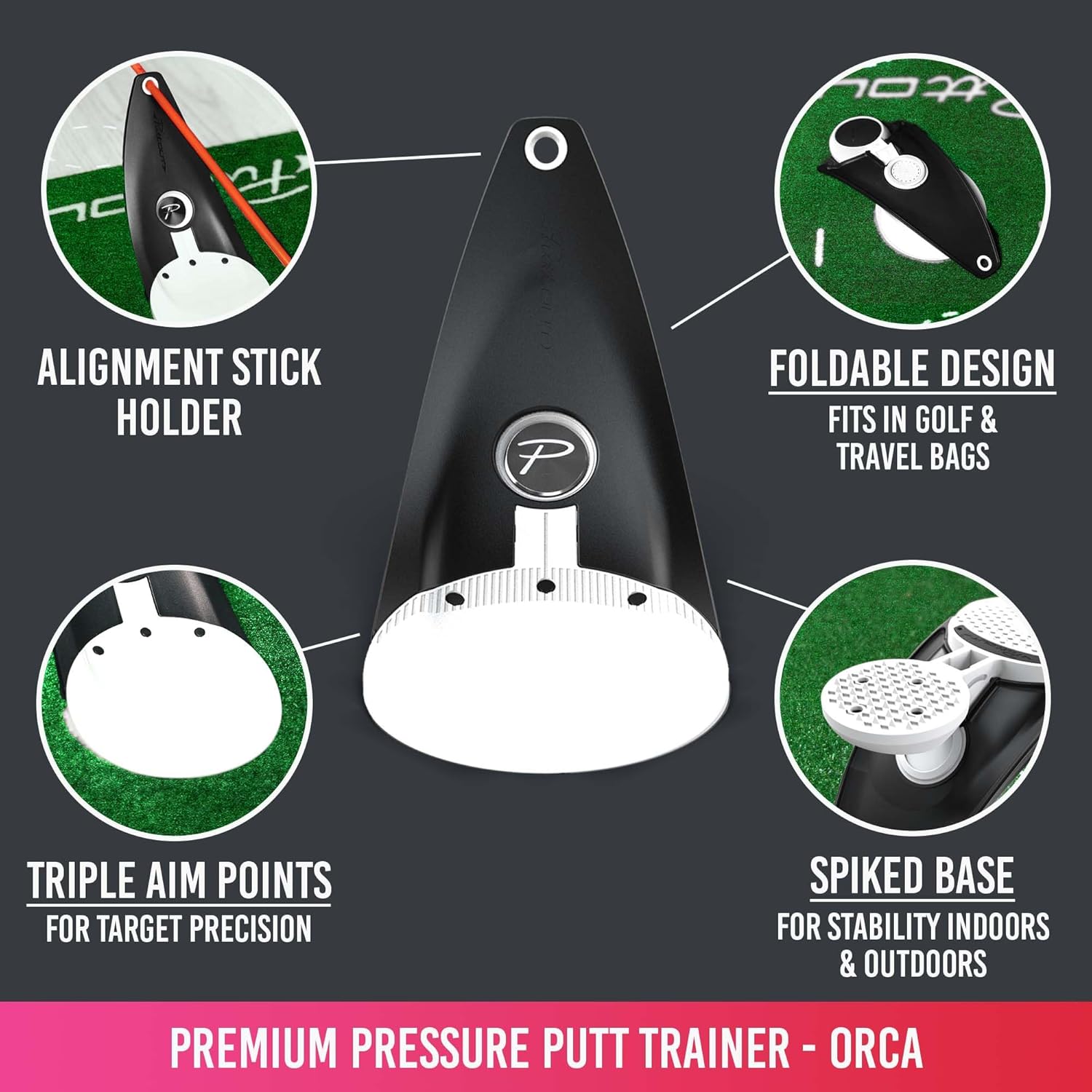 PuttOUT Premium Pressure Putt Trainer - Perfect Your Golf Putting