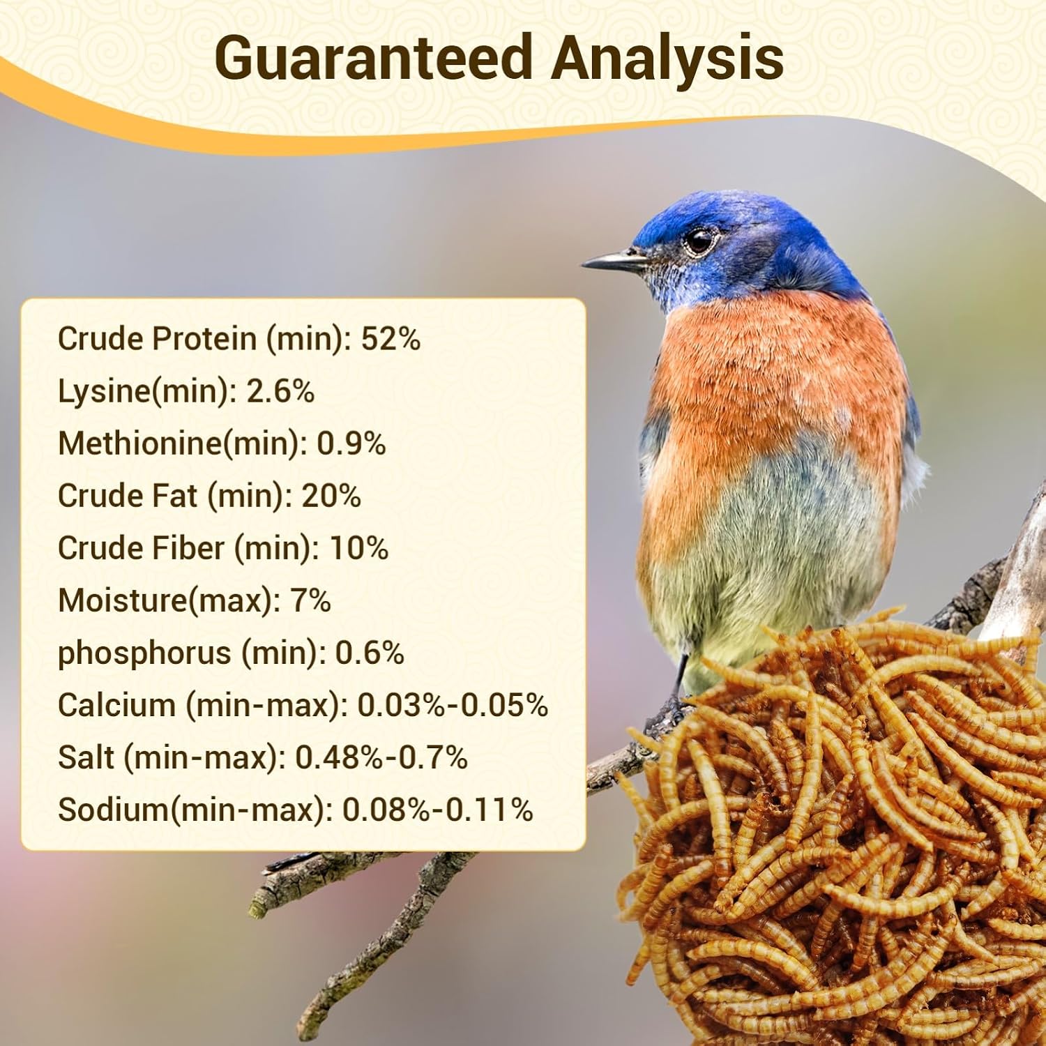 20lb Dried Mealworms for Chickens Duck High Protein Birds Treat