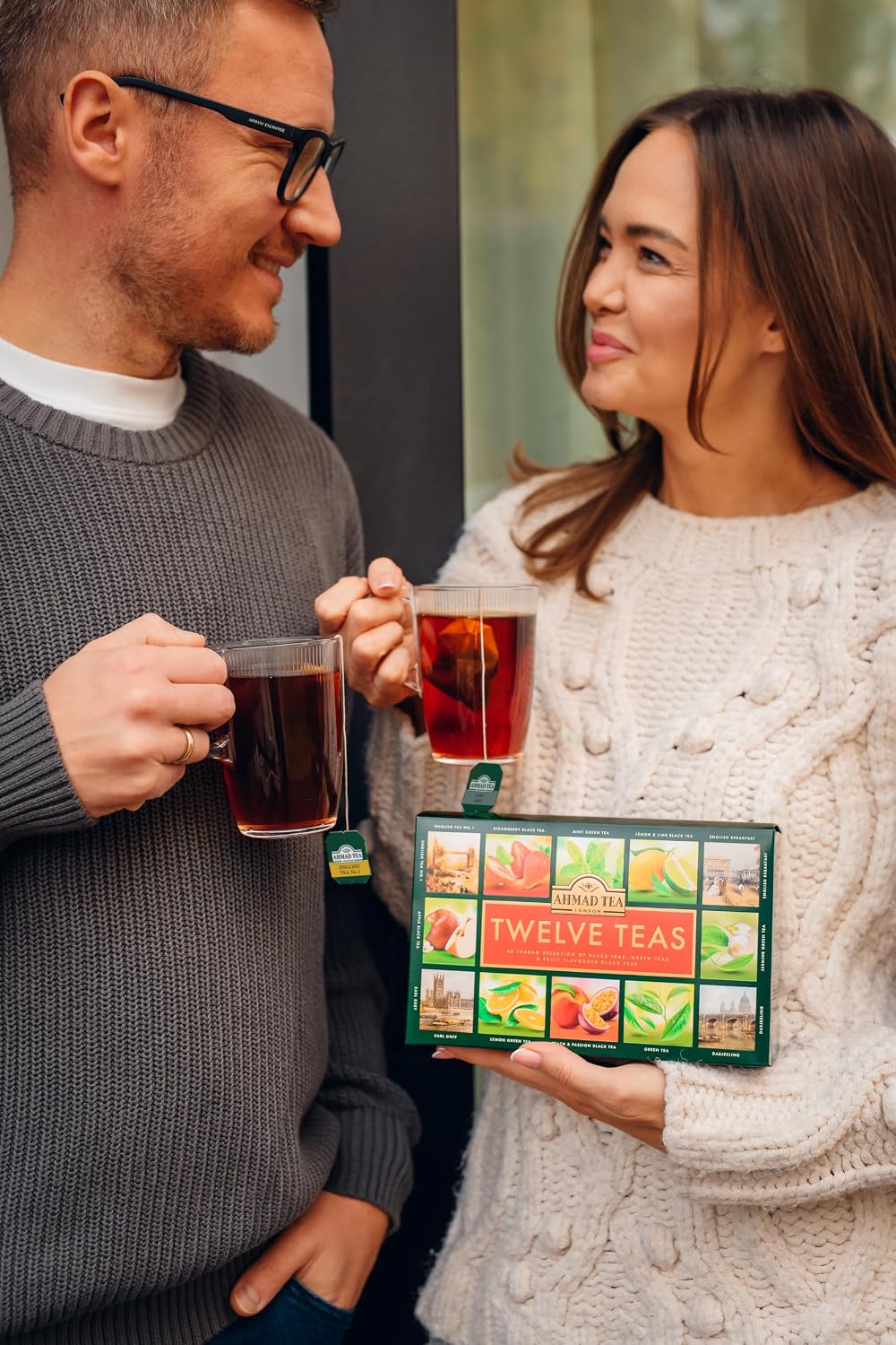 Ahmad Tea Green Tea, Evergreen Selection Pack Teabags, 60 Foil Teabags - Caffeinated & Sugar-Free