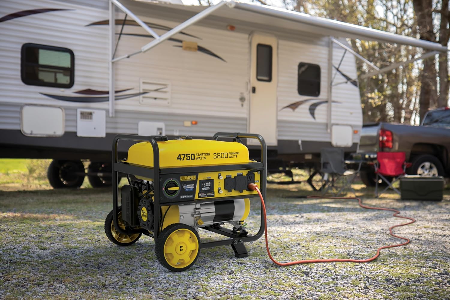 Champion Power Equipment 4750-Watt RV Ready Portable Generator with Free 3-Year Warranty, CARB Compliant