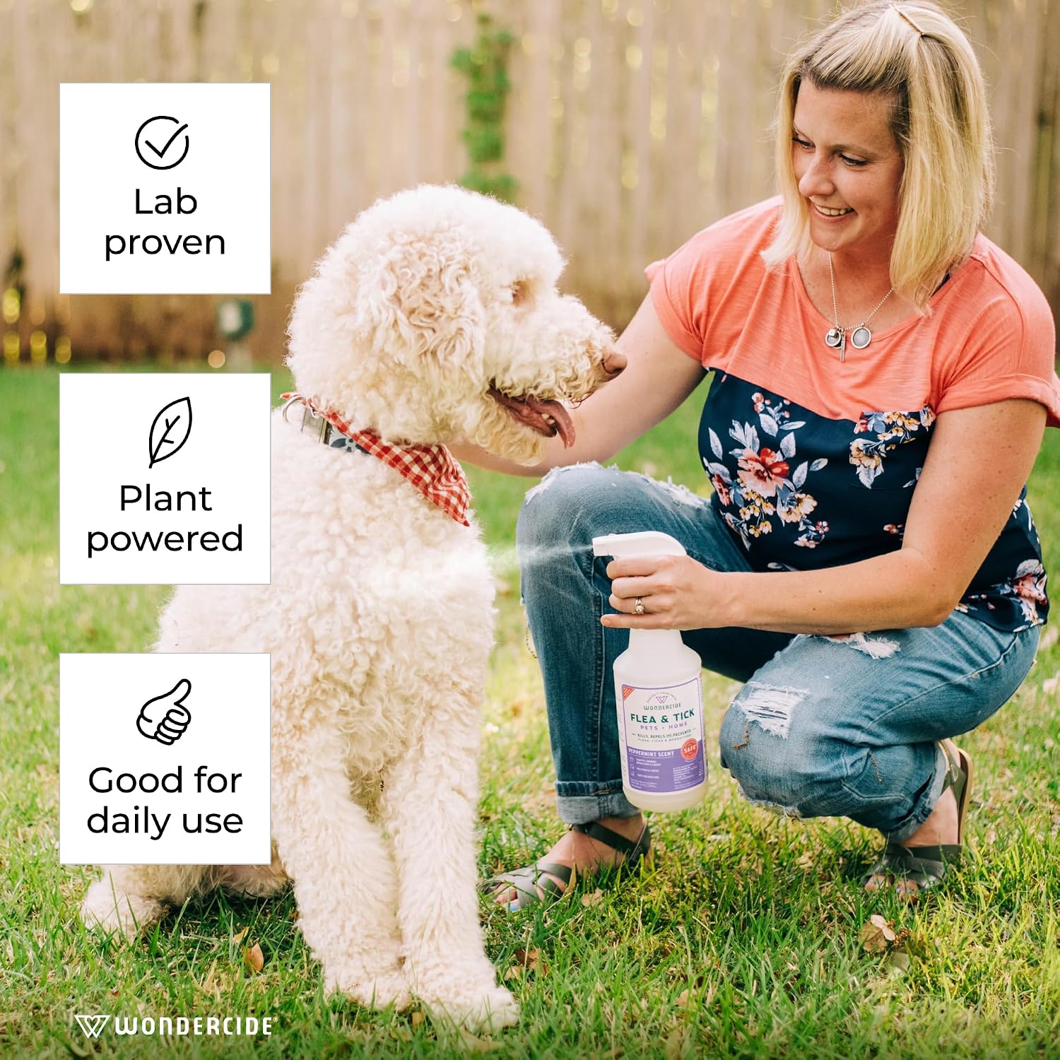 Wondercide Flea Tick & Mosquito Spray for Pets & Home - Cedarwood 16 fl oz | With Natural Essential Oils - Killer, Control, Prevention, Treatment of Fleas & Ticks for Dogs and Cats - Pet & Family Safe