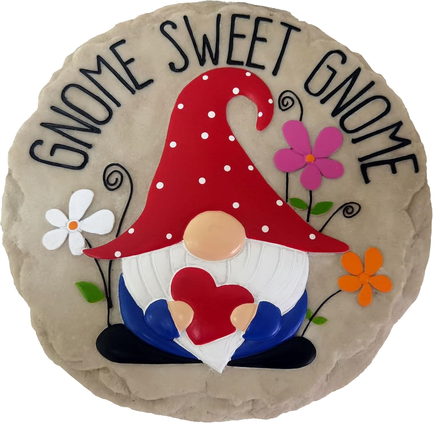 Spoontiques - Garden Décor - Nut House Stepping Stone - Decorative Stone for Garden