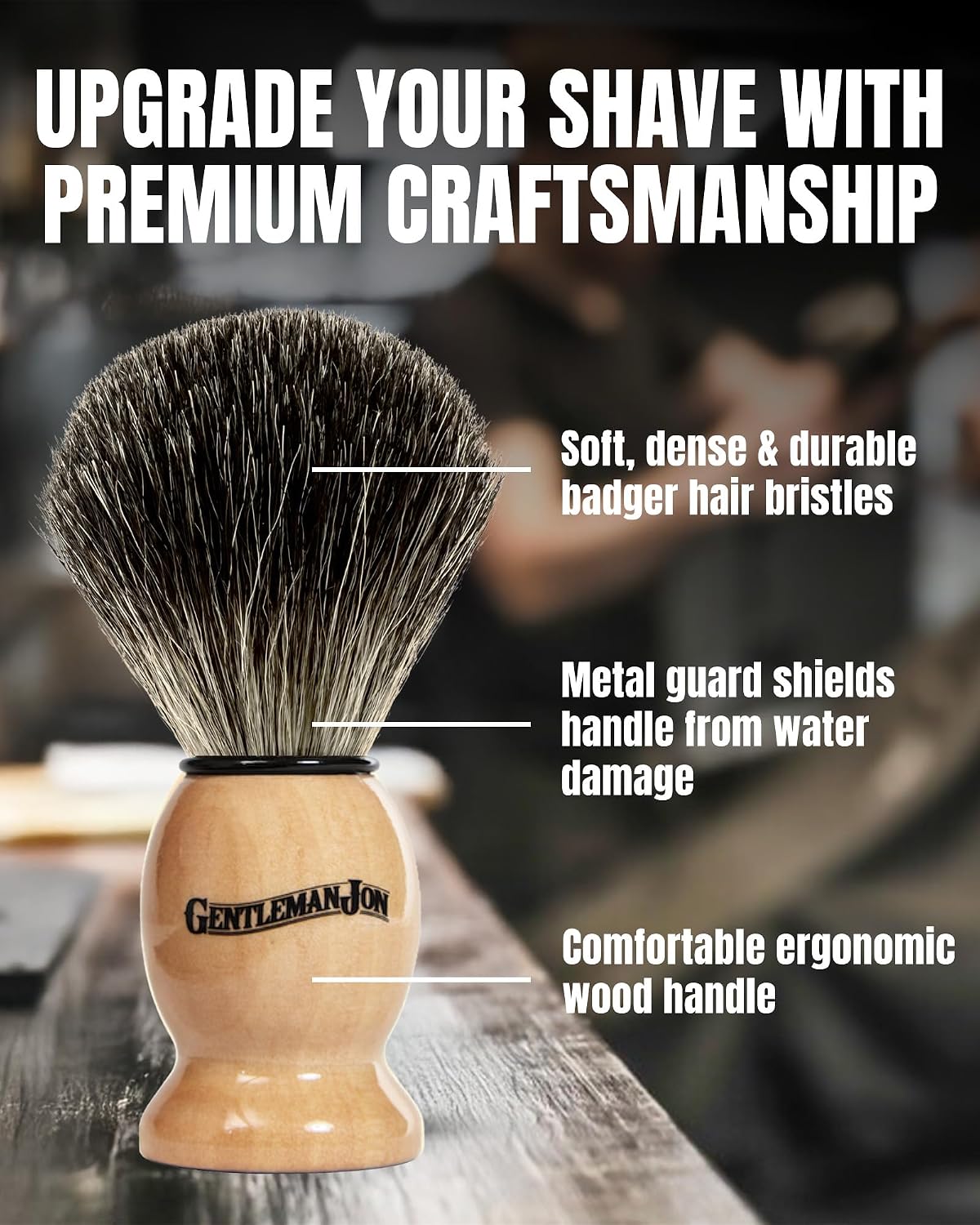 Gentleman Jon Deluxe Vintage Shaving Kit - 8pc Men's Safety Razor Gift Set