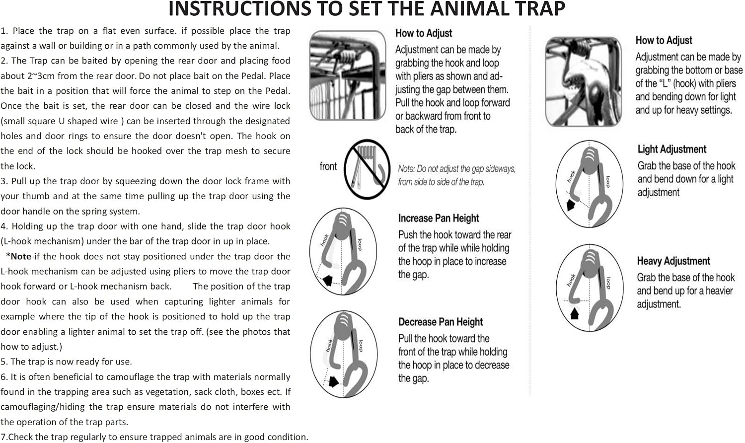 Faicuk Large Collapsible Humane Live Animal Cage Trap for Raccoon, Opossum, Stray Cat, Rabbit, Groundhog and Armadillo 32 x 11 x 13 Inch