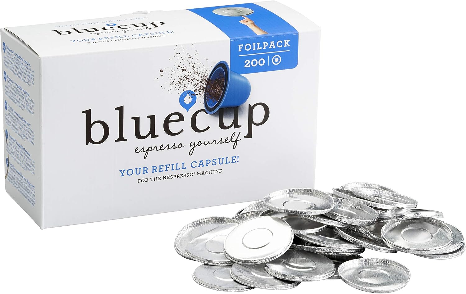 Reusable Nespresso Pods - Patented Sealing System, No Glue - Made in Holland - 25% More Coffee - 2 Capsules, 100 Foil Lids, Sealer & Spoon - BPA-Free
