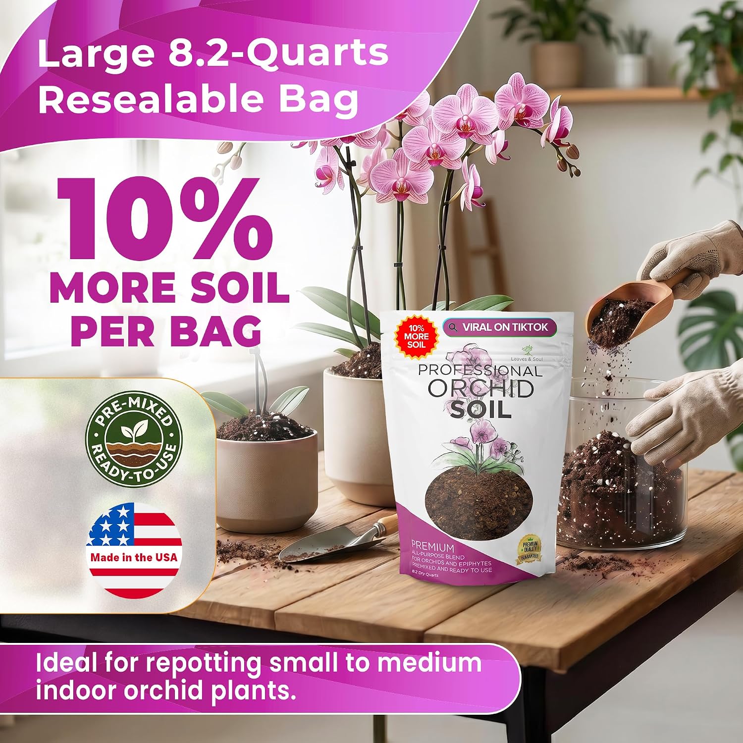 Professional Bonsai Soil Mix Ready to Use | Large 2.2 Quarts, Premium Potting Soil for Bonsai Trees