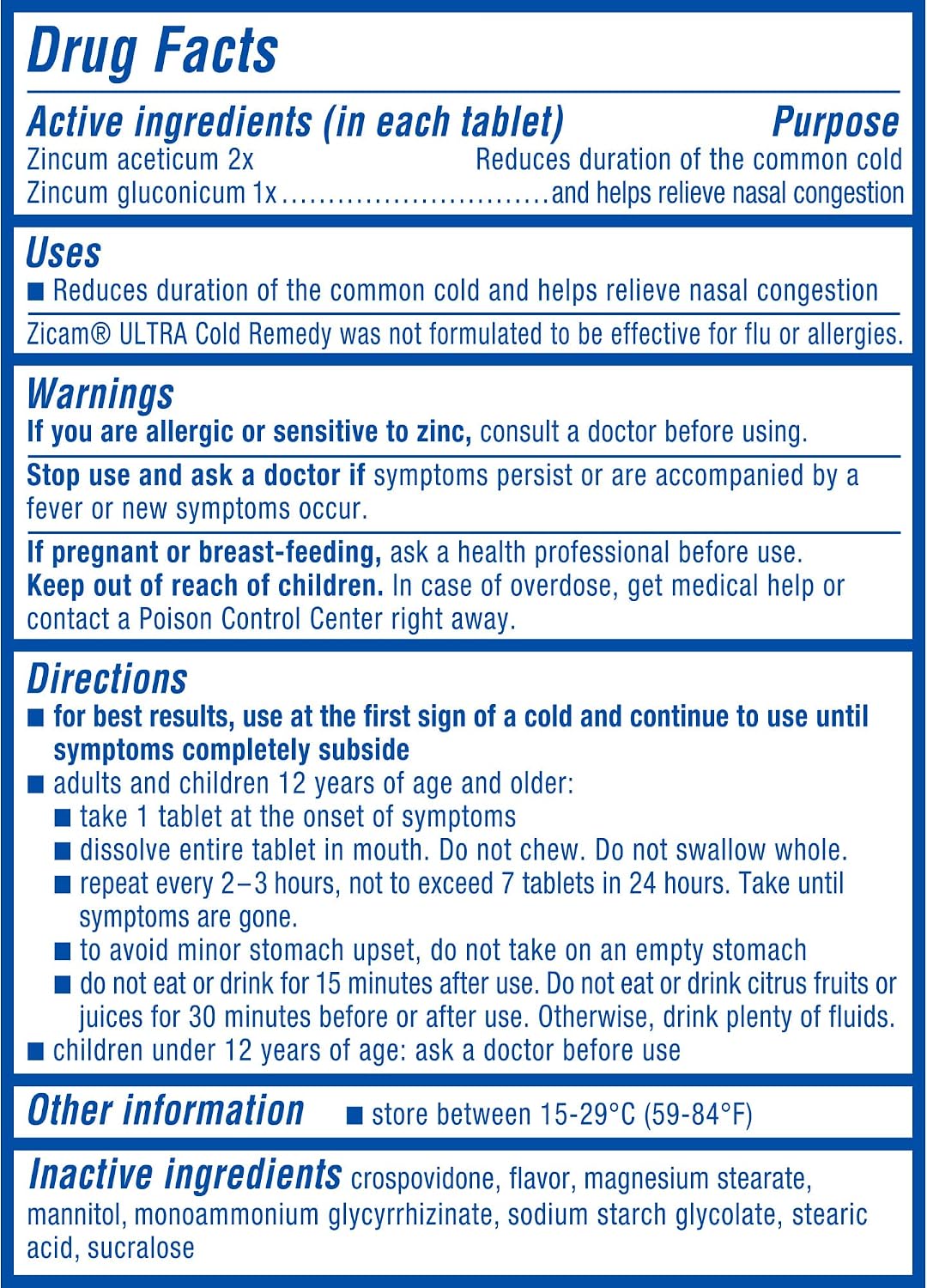 Zicam Cold Remedy RapidMelts, Citrus, 25 Count