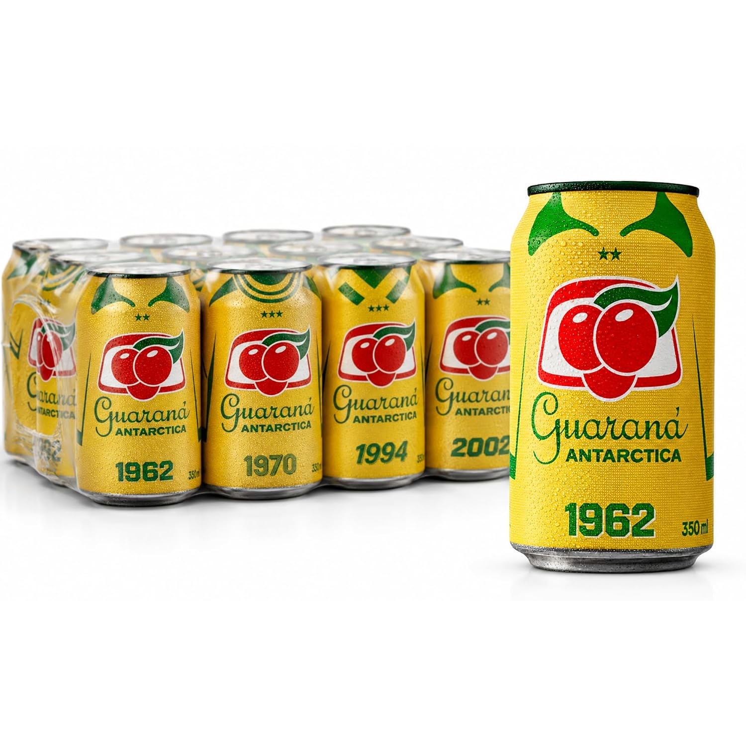 Guaraná Antarctica Zero, The Brazilian Original Guaraná Soda, Zero Sugar, 11.83 fl oz (Pack of 12) - Packaging May Vary