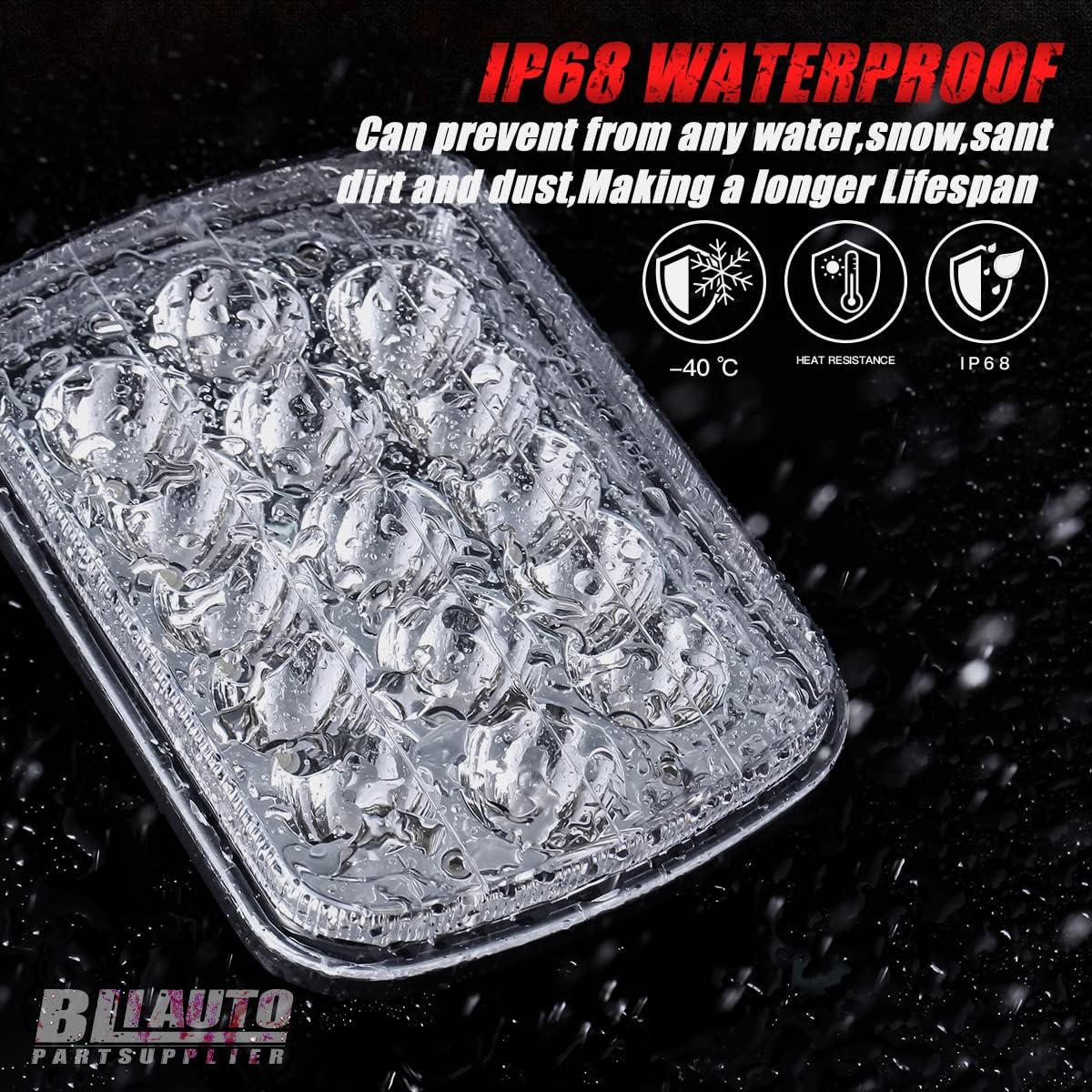 5x7 LED lights Dot Approved Rectangle 7x6 LED 2PCS with Hi/Low Sealed Beam For Trucks Jeep Cherokee XJ Ford Van Replacement 6054 H5054