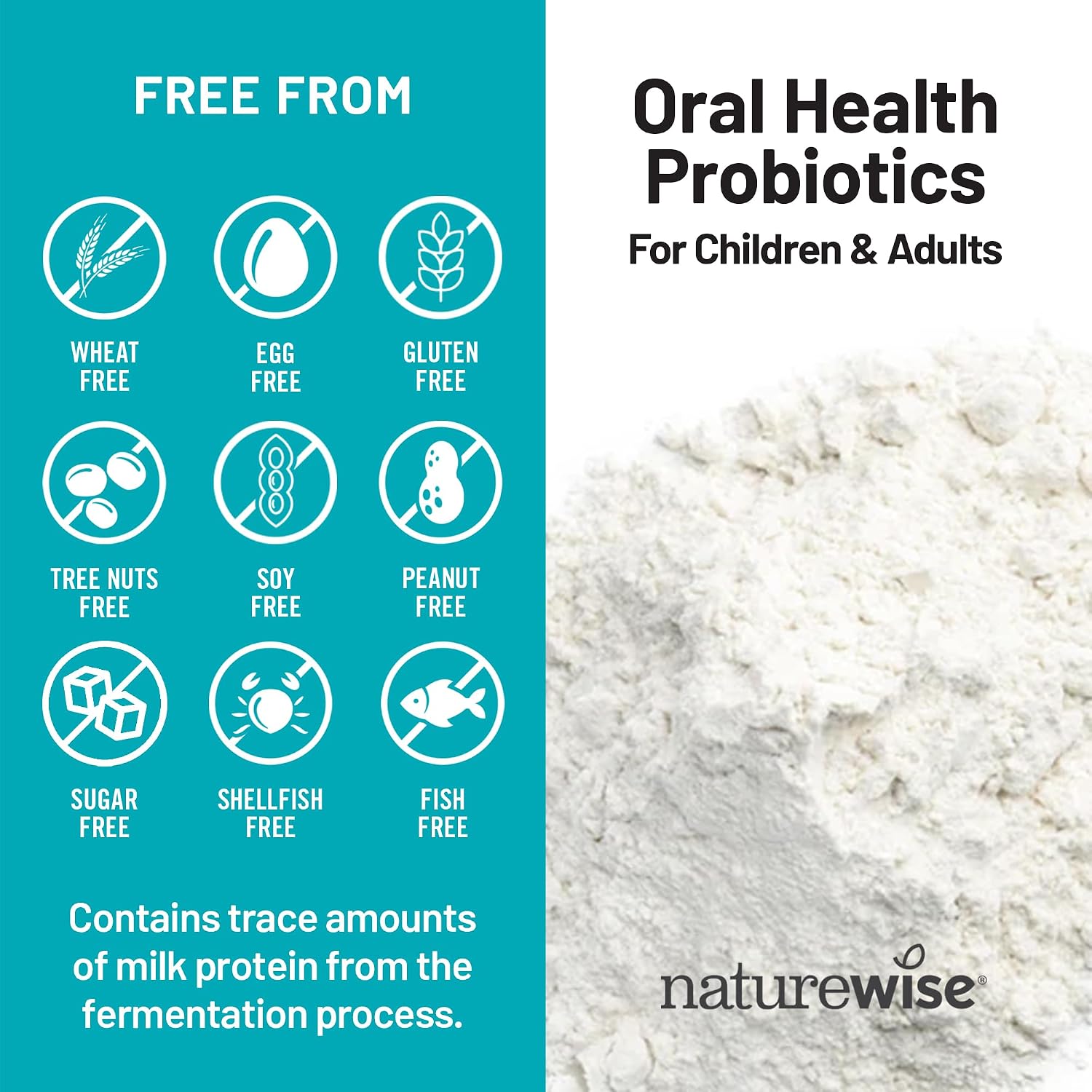 NatureWise Oral Probiotics for Mouth Bad Breath - Chewable Sugar-Free Mint - Lactobacillus reuteri Chewable - Oral Probiotics For Kids & Adults - Non-GMO USA Manufactured - 60 Count[60-Day Supply]