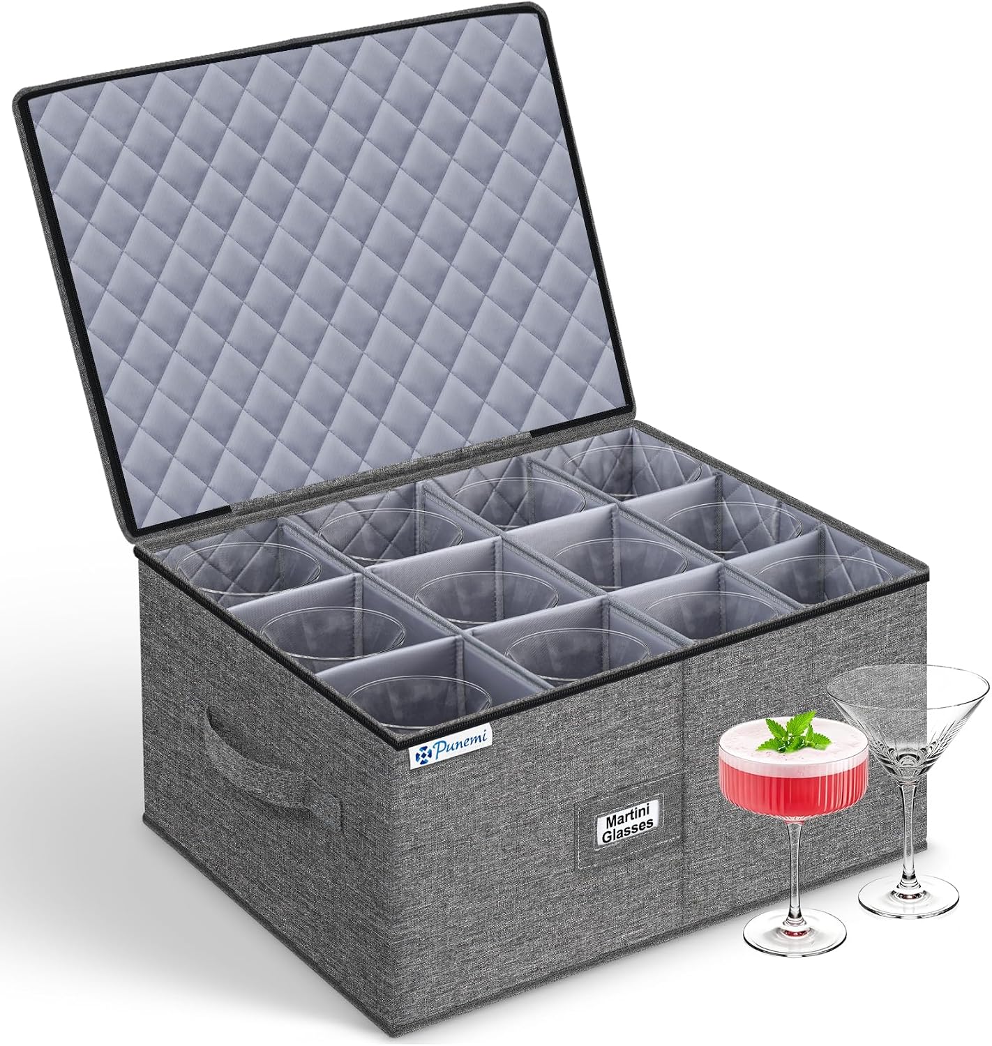 China Storage Containers, 4-Pack Hard Shell Plate & Dish Cases for Moving | Padded dividers and quilted lining protect plates and dishes; stackable for moving and holiday storage, beige hold set of 12