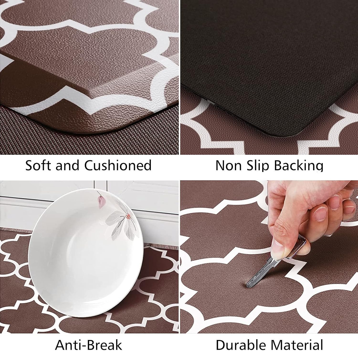 KMAT Kitchen Mat Set of 2,Cushioned Anti-Fatigue Kitchen Mats for Floor