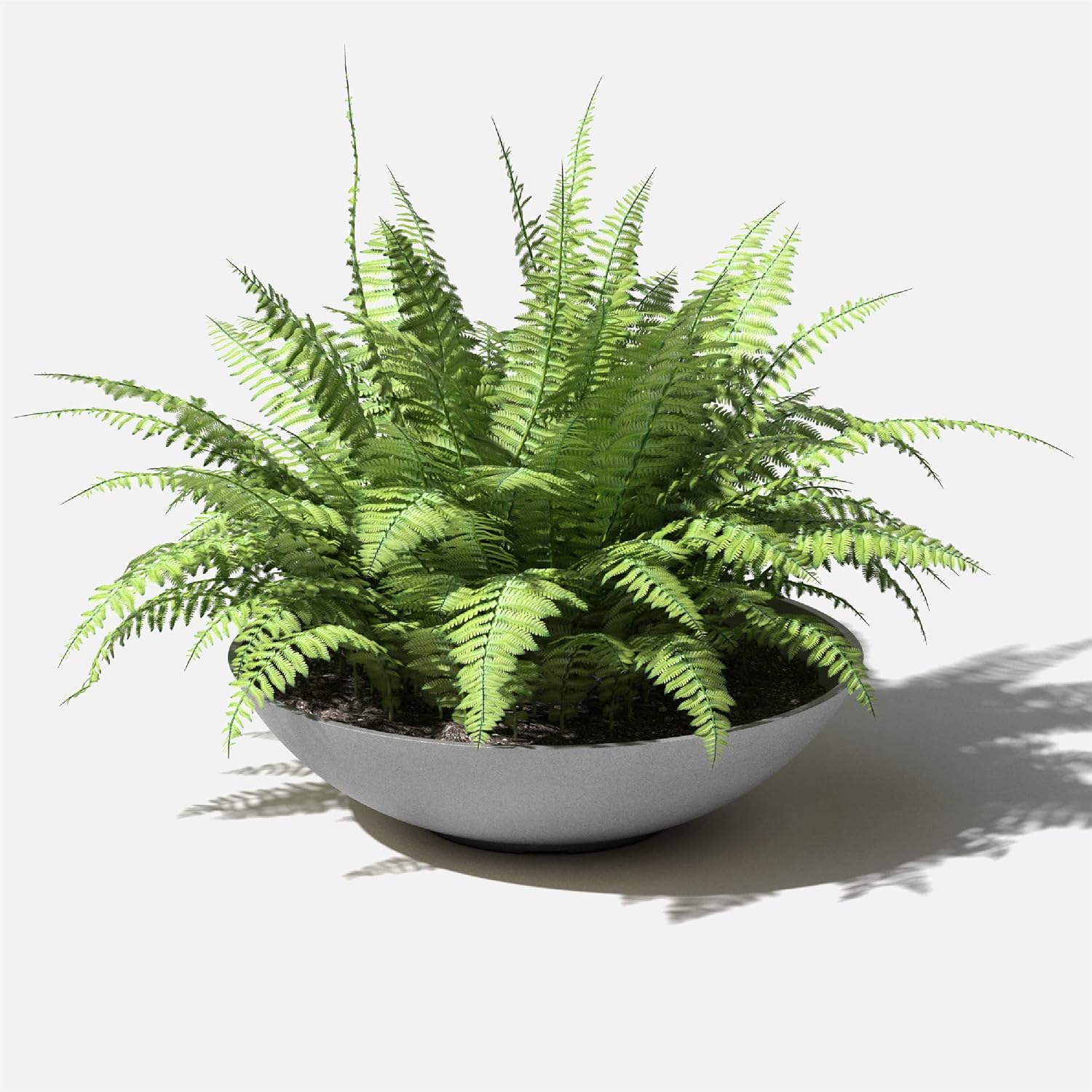 Veradek Mason Series Lane Bowl - Large Outdoor Bowl Planter | Made From a Durable Plastic-Stone Composite With Pre-Drilled Drainage Holes. Modern Patio/Tabletop Décor