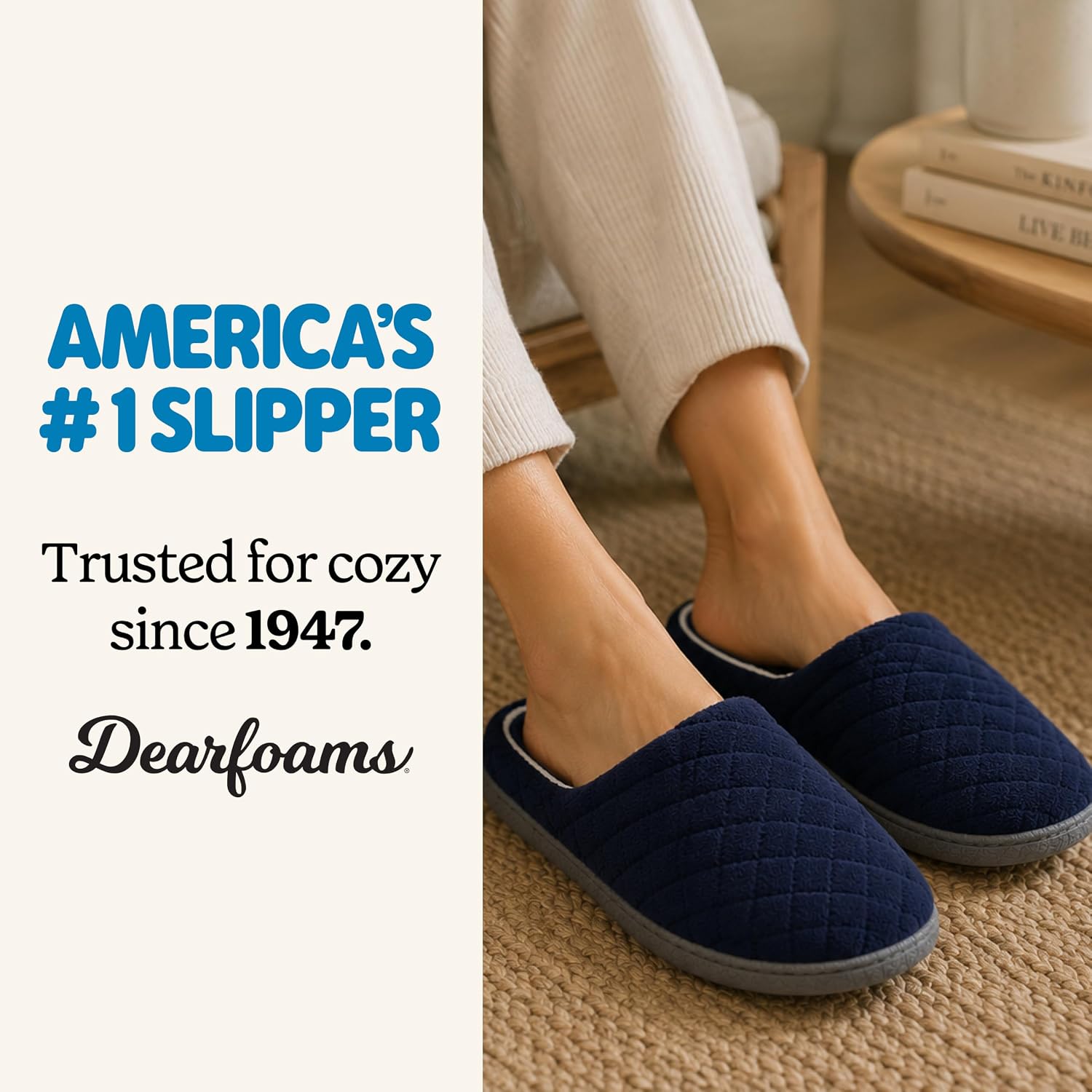 Leslie Terry Clog House Shoes with Memory Foam, Indoor Slippers with Wide Widths