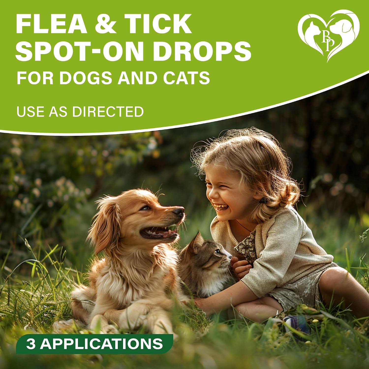 Beloved Pets Flea & Tick Spot-On Drops for Dogs and Cats - Topical Drops, 3 Supply Pack