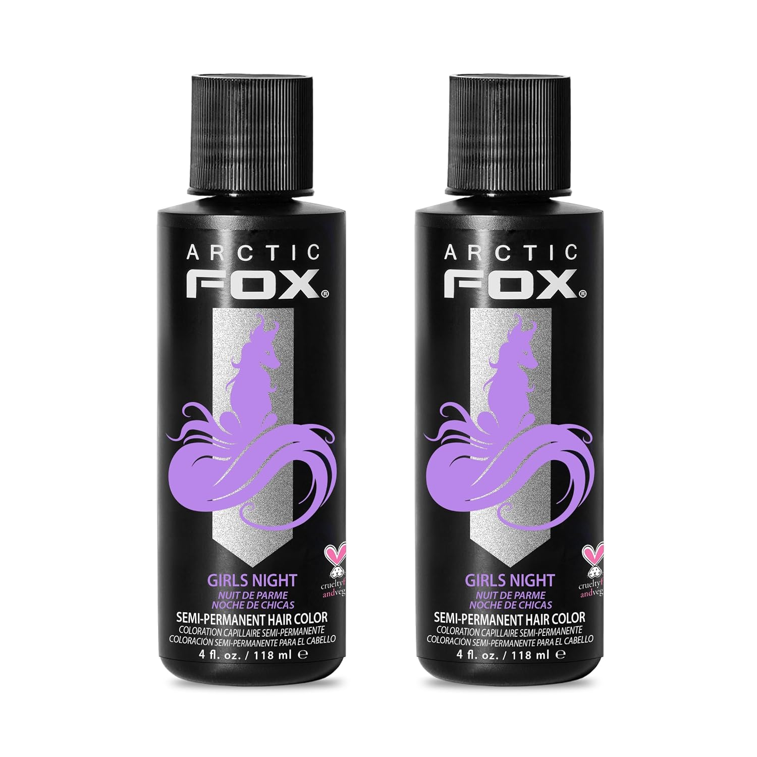 ARCTIC FOX Virgin Pink Semi-Permanent Hair Color - Vegan - 4 fl oz | Vivid and Vibrant, Cruelty Free, Ammonia Free, Peroxide Free, , Cream Formula