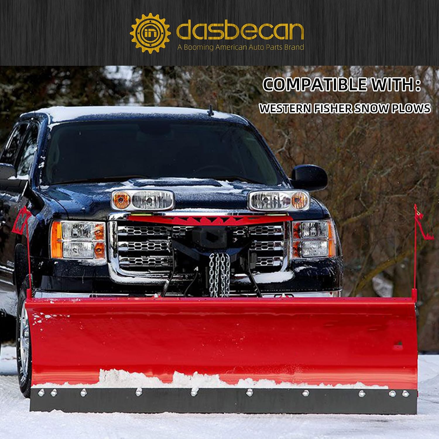 Dasbecan 21294 2 Pin Battery Cable Compatible with Western Fisher Snow Plow | Truck & Plow Side Battery Cable Wiring Harness Replaces# 61169 63411
