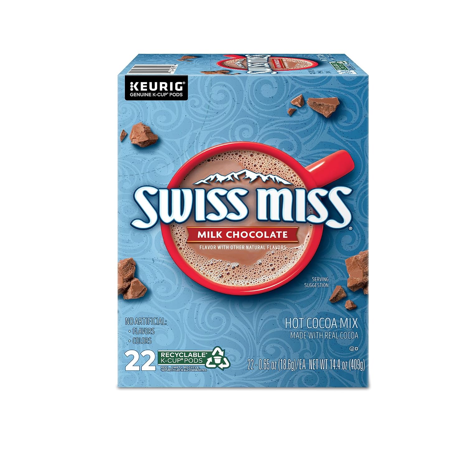Swiss Miss Milk Chocolate Hot Cocoa Keurig Single-Serve K Cup Pods, 28 Count