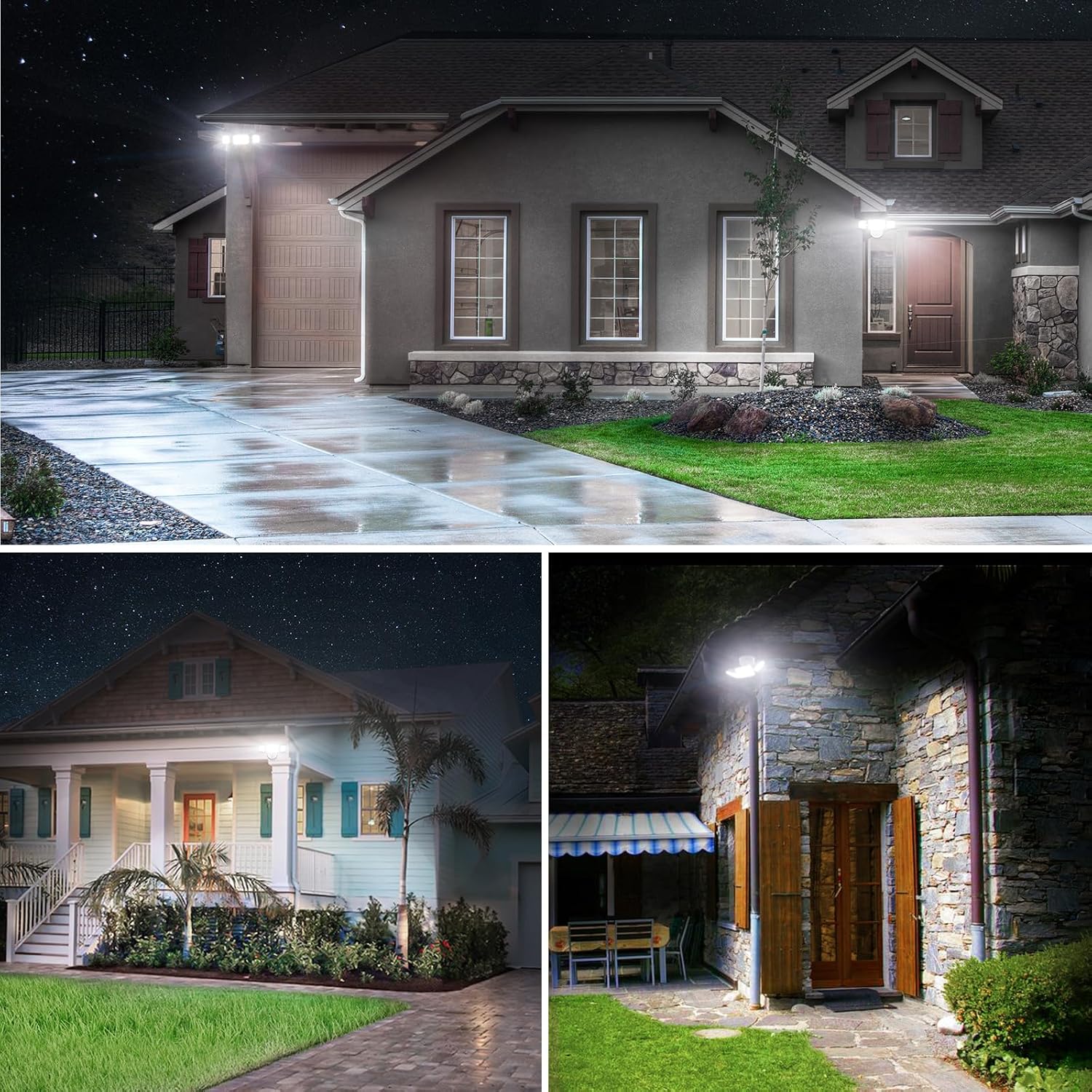 Olafus 80W Flood Lights Outdoor, Switch Controlled 8000LM LED Security Lights, IP65 Waterproof Outside Floodlights