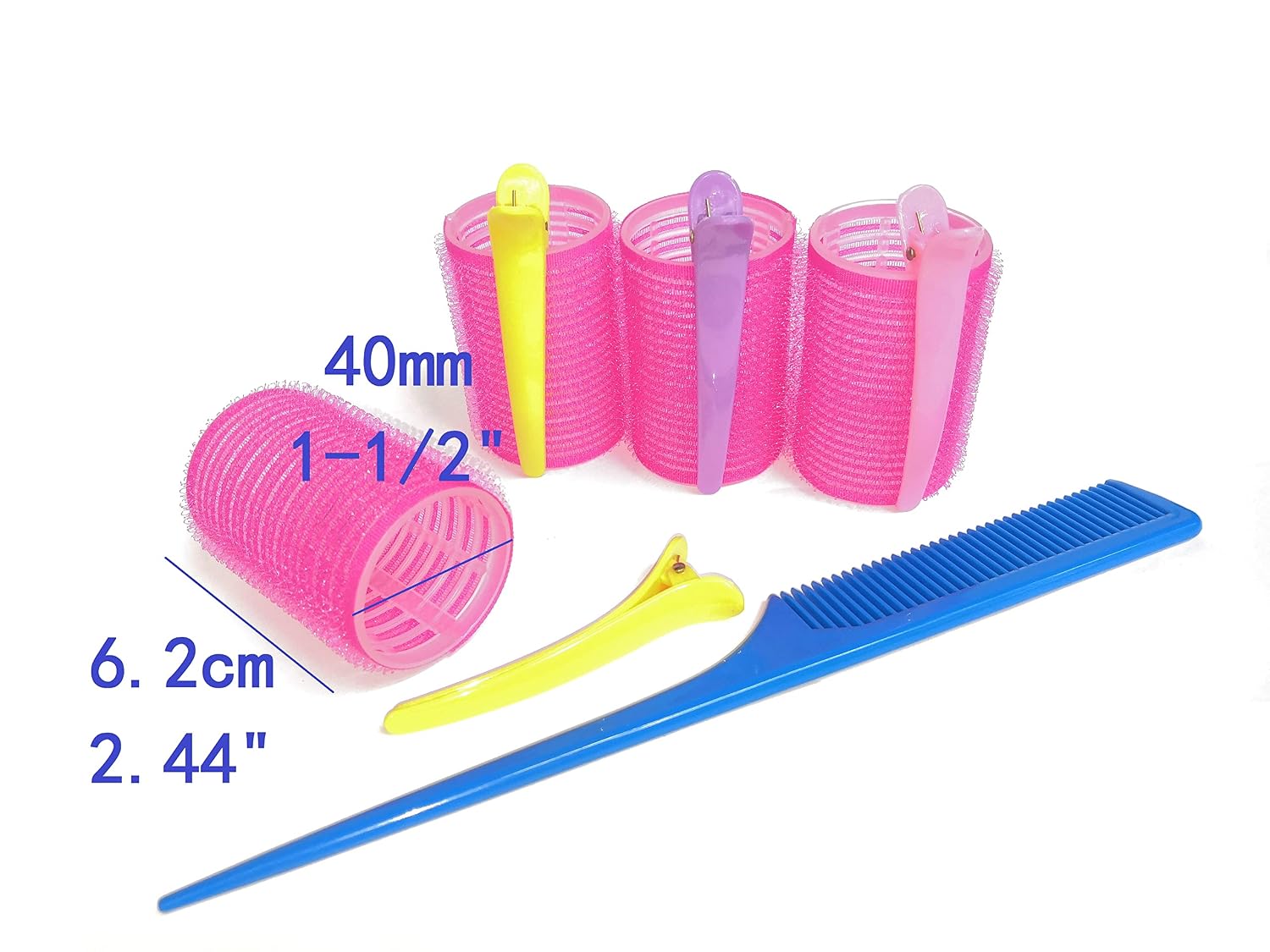 Self Grip Holding Rollers Hairdressing Curlers Hair Design Sticky Cling Style For DIY Or Salon By Kamay's (30mm/1.2" Medium Size 12PCS)