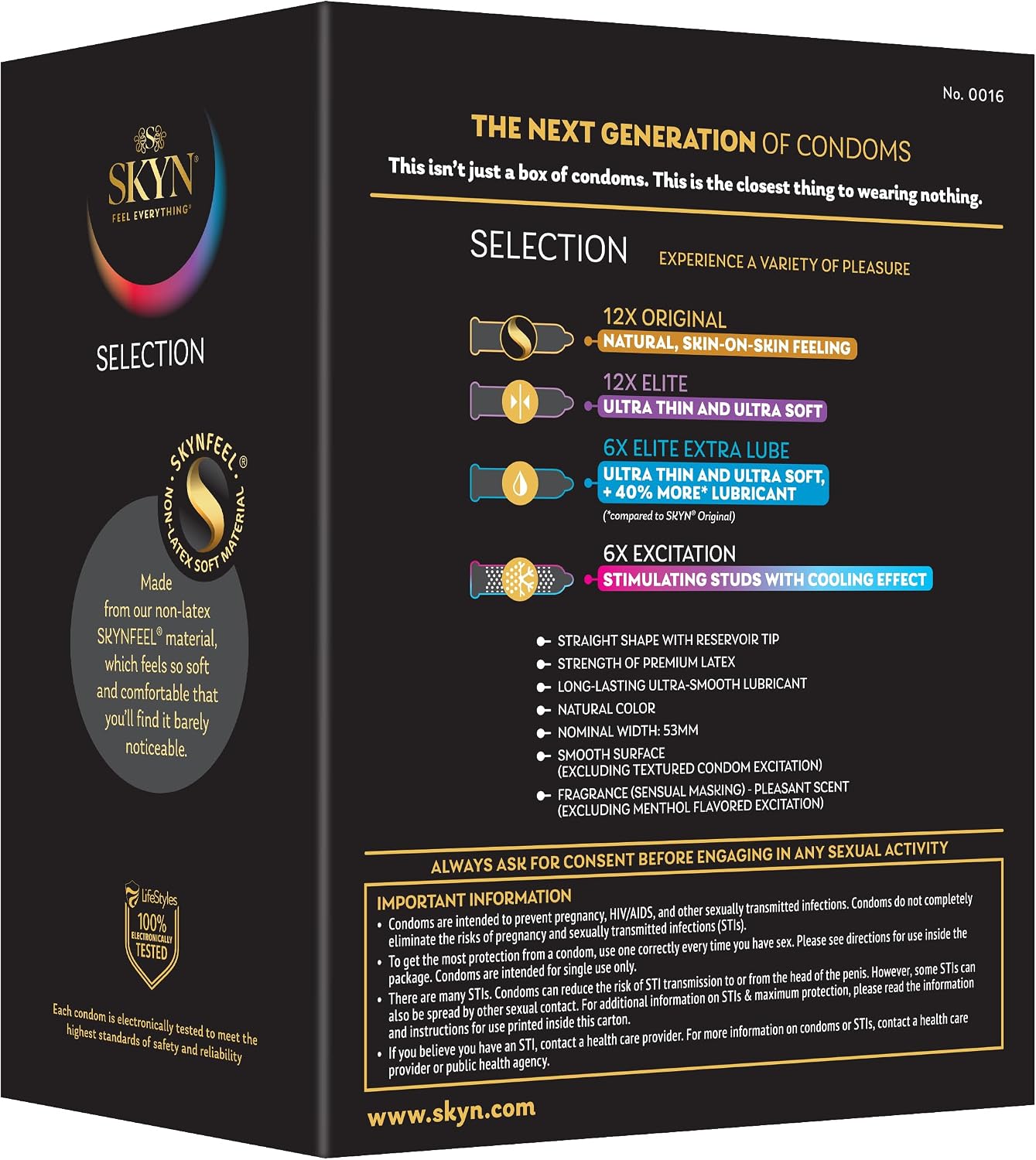 Lifestyles Skyn Polyisoprene Condoms, 12 Count (Pack of 1)