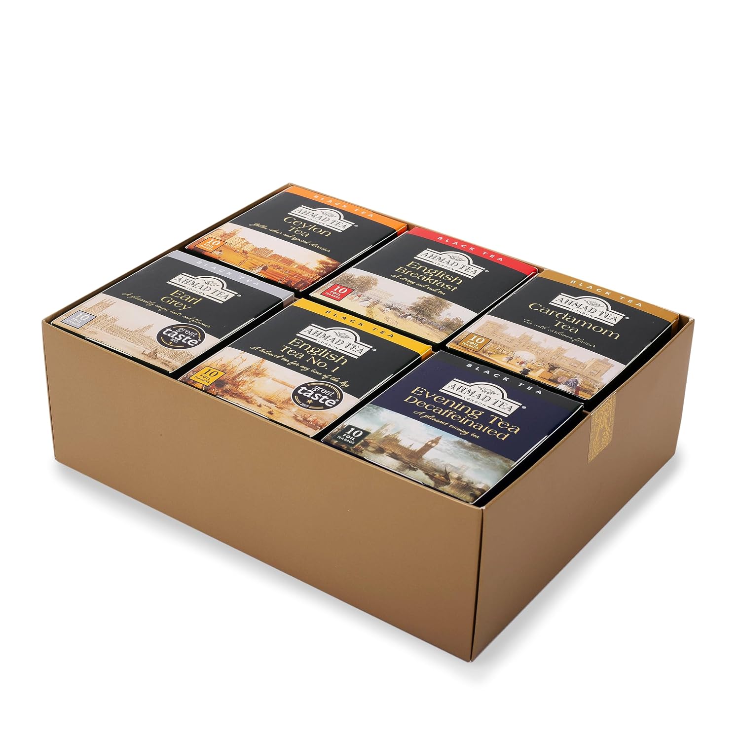 Ahmad Tea Green Tea, Evergreen Selection Pack Teabags, 60 Foil Teabags - Caffeinated & Sugar-Free