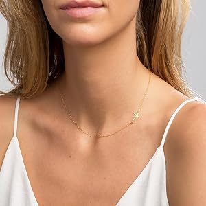 mini cross necklace for women