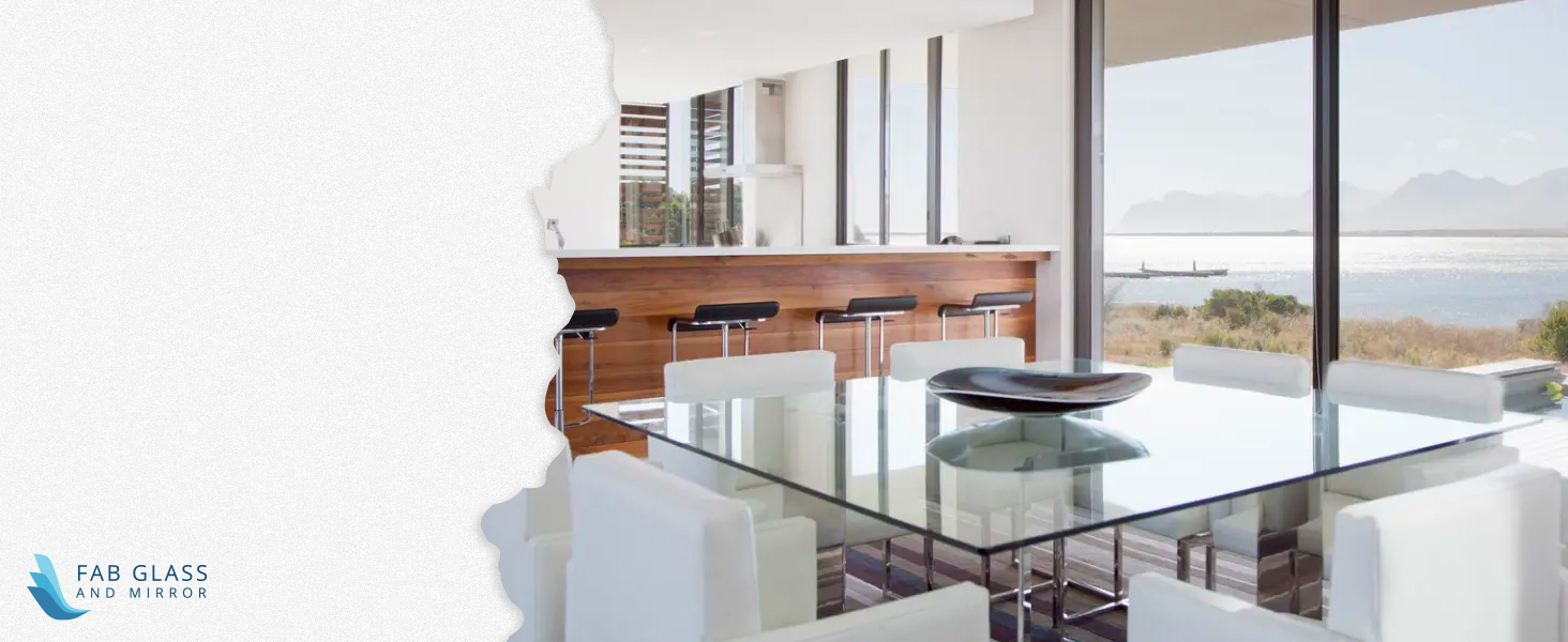 Square Glass tabletop for Restaurant