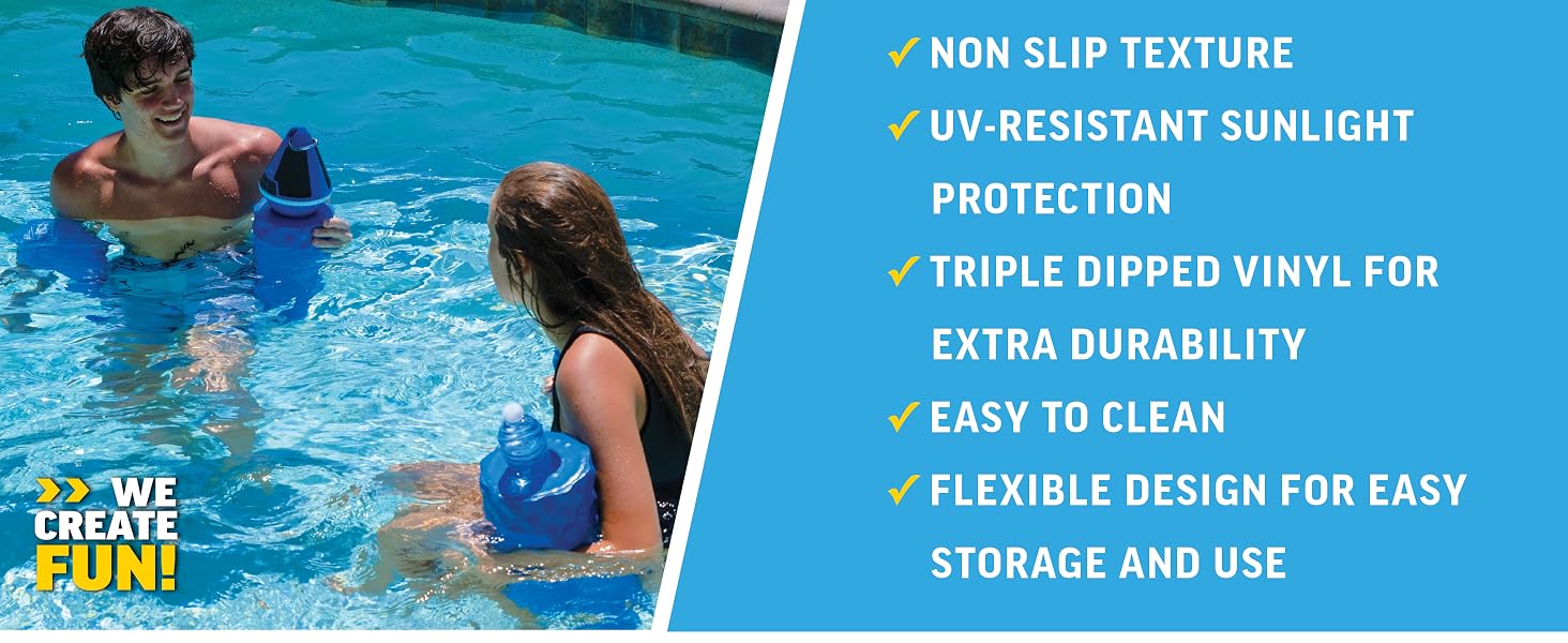 High-Density foam core, UV-Resistant, soft texture, smooth surface, supports up to 250lbs