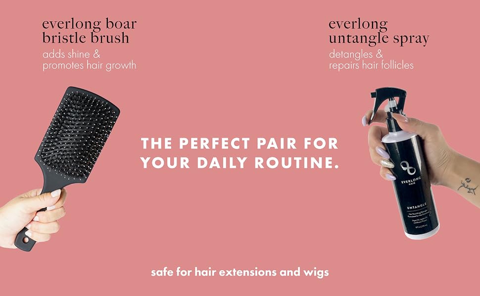 hair extensions and wig detangling spray