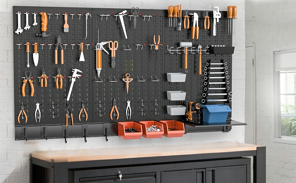 pegboard wall organizer craft room