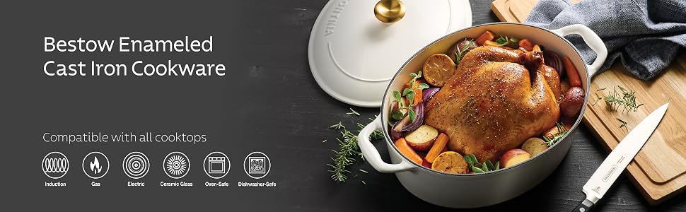 Bestow Enameled Cast Iron Cookware
