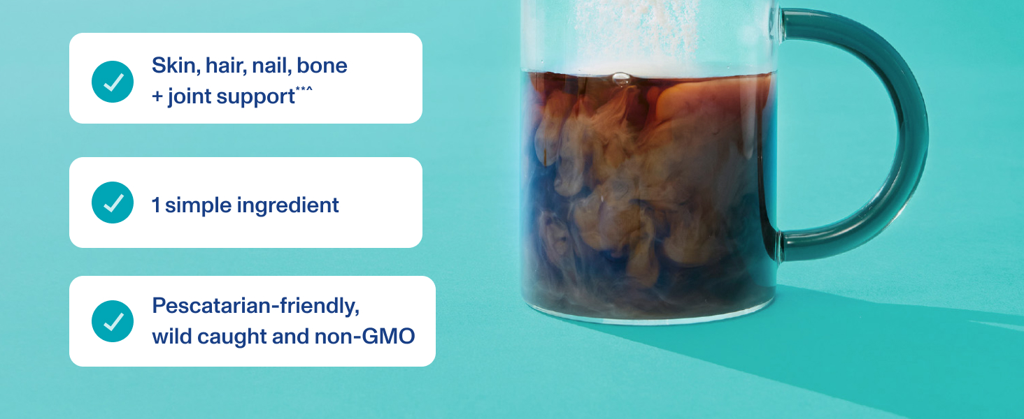 Collagen benefits with mug