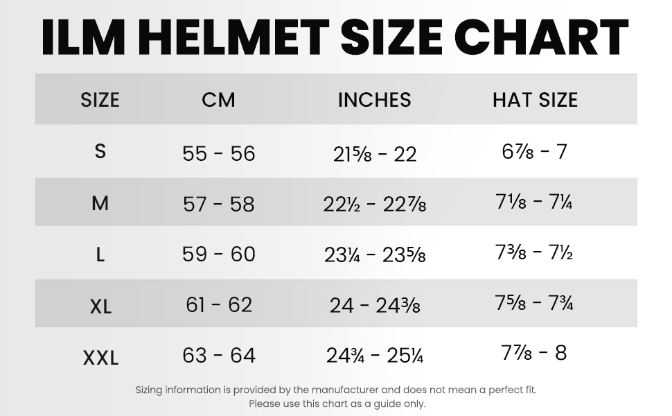 ILM 953 953Pro size chart