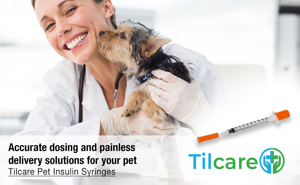 Use Tilcare's u40 pet insulin syringes for accurate dosing and painless injection for your pet.