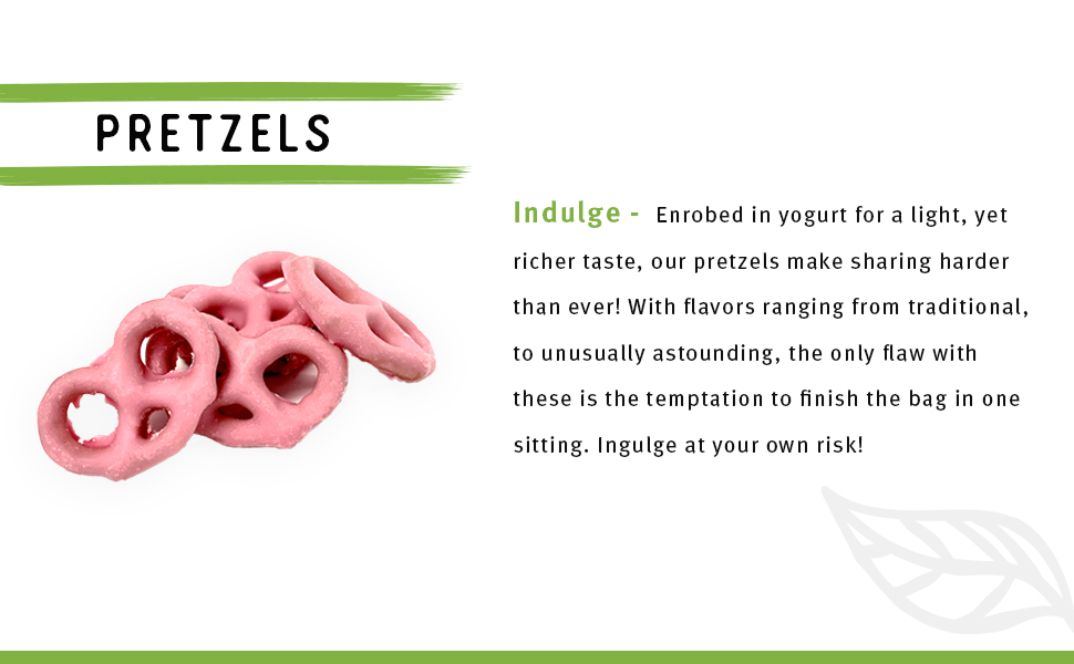 Pretzls, raspberry, blueberry, dark chocolate. Indulge, temptation, delicious