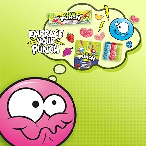 Sour Punch Chewy Sour Candies in a Thought Bubble