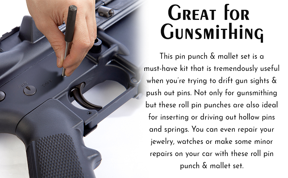 punch set gunsmithing roll pin tool gunsmith starter armorers kit gun punches nylon 1/16 for